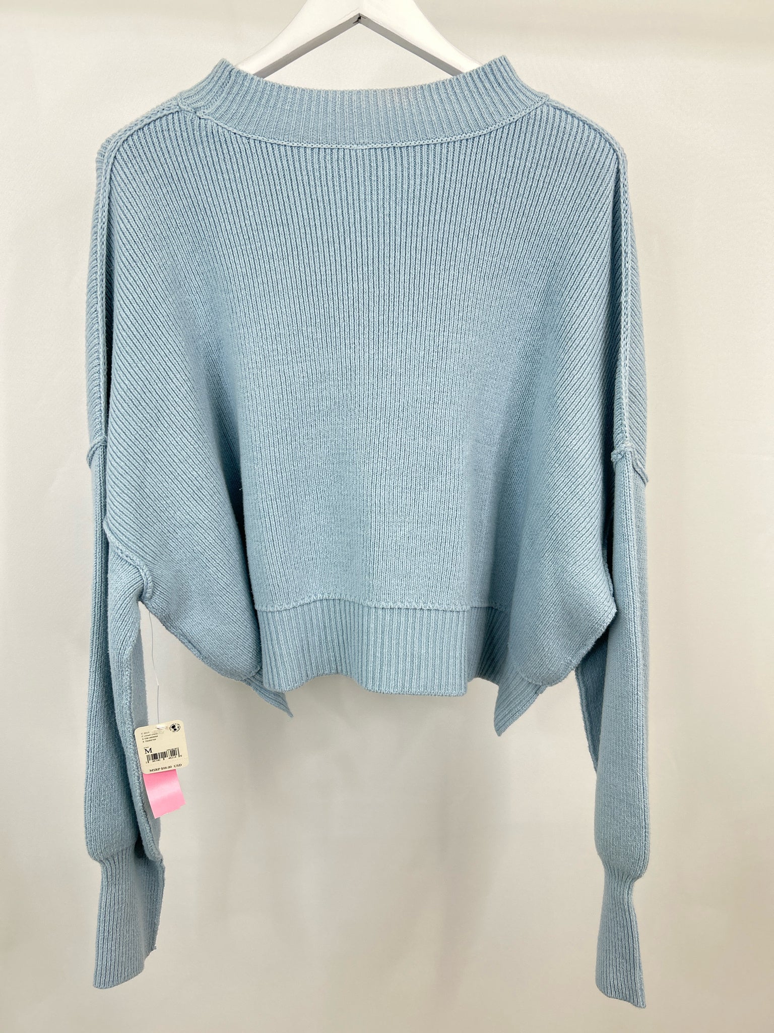 FREE PEOPLE Size M Pale Blue Women Sweater
