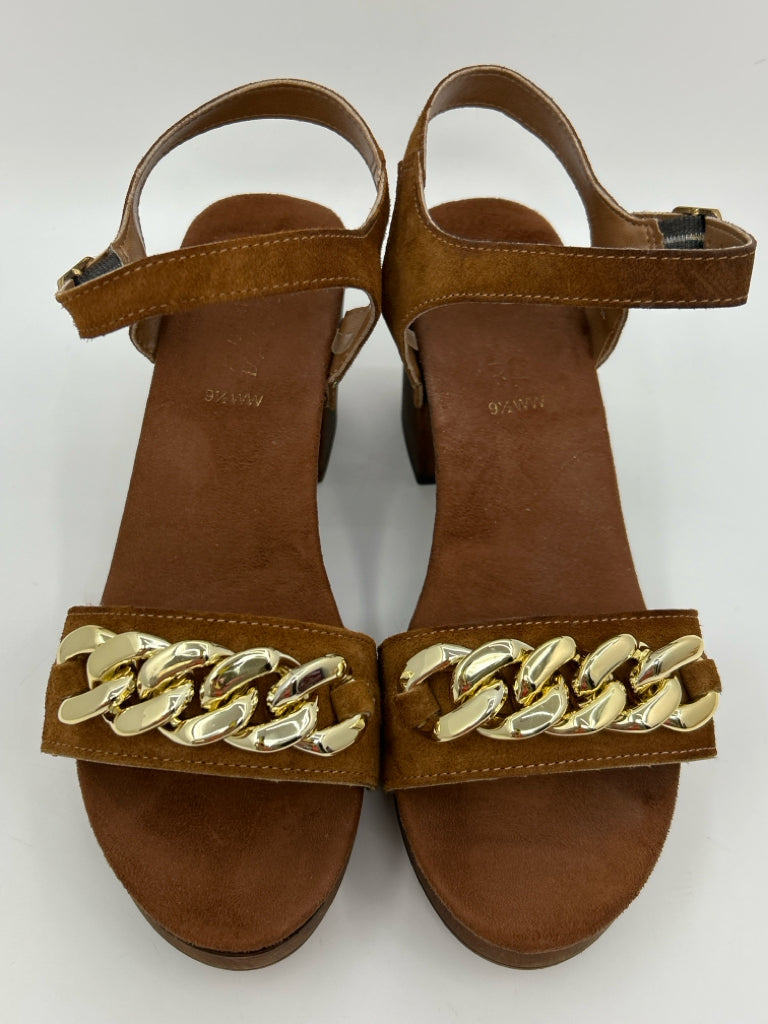 BELLA VITA Size 9.5W COGNAC Women's Sandal