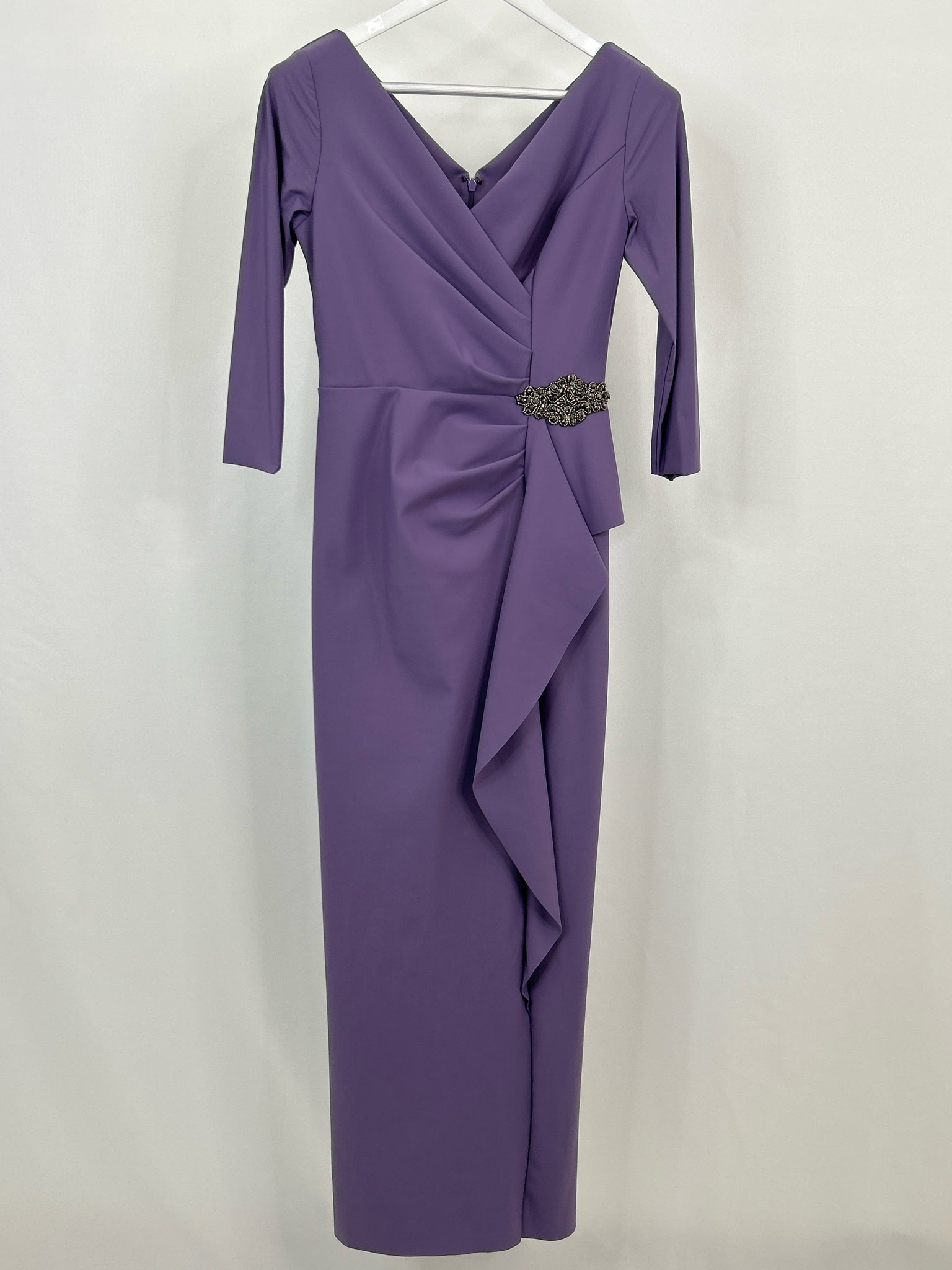 ALEX EVENINGS Size 4 Purple Women Dress