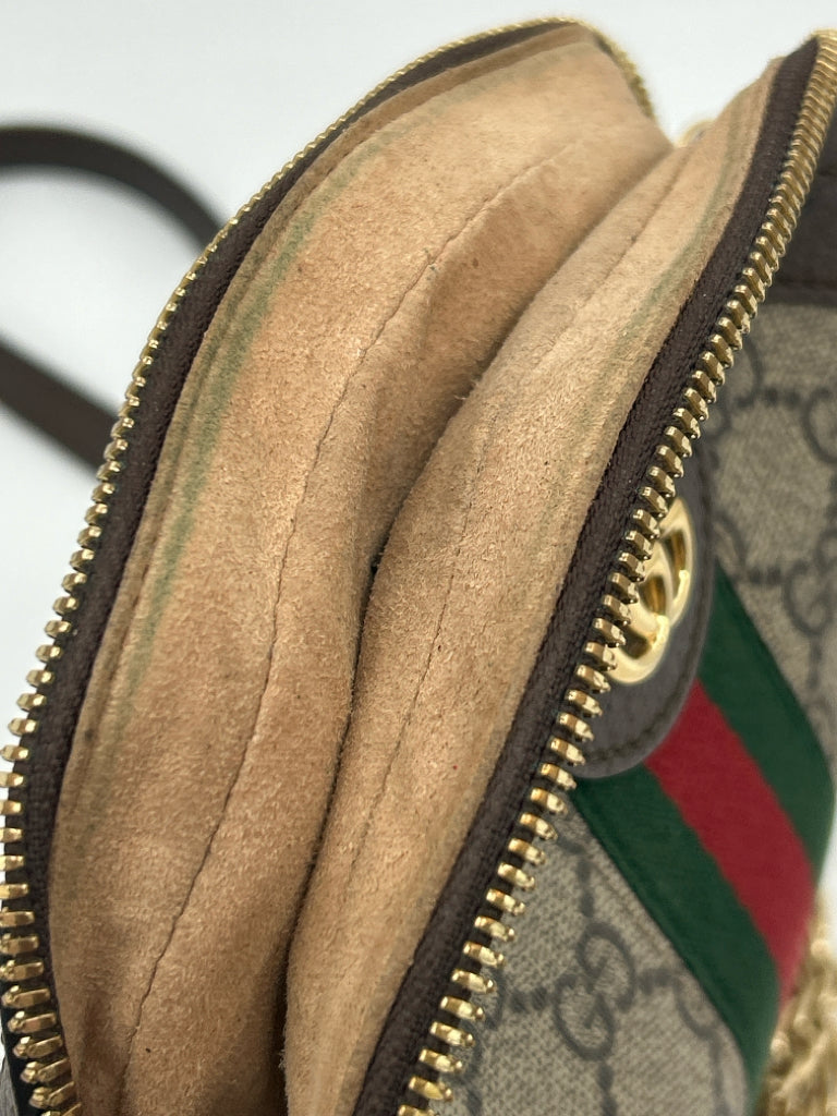 GUCCI GG Supreme Ophidia Brown Monogram Crossbody Purse