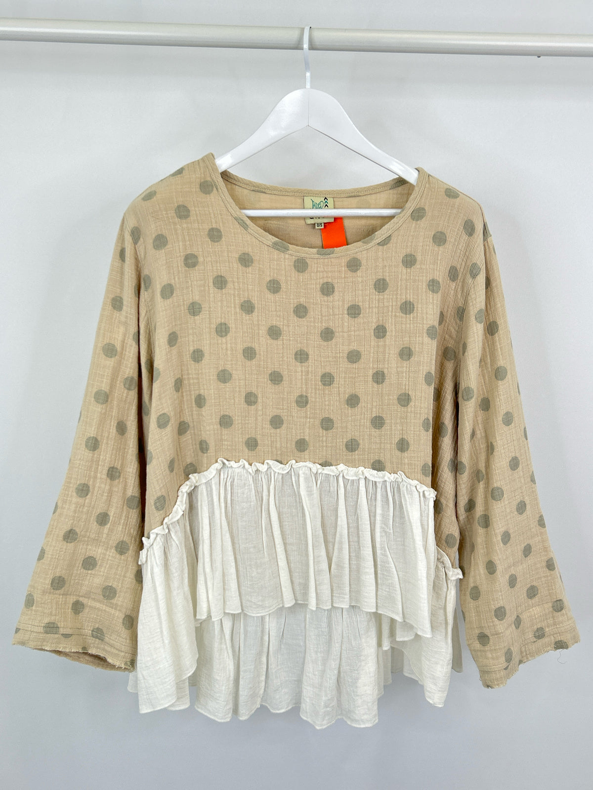JADED GYPSY Size One Size Beige Print Women Top