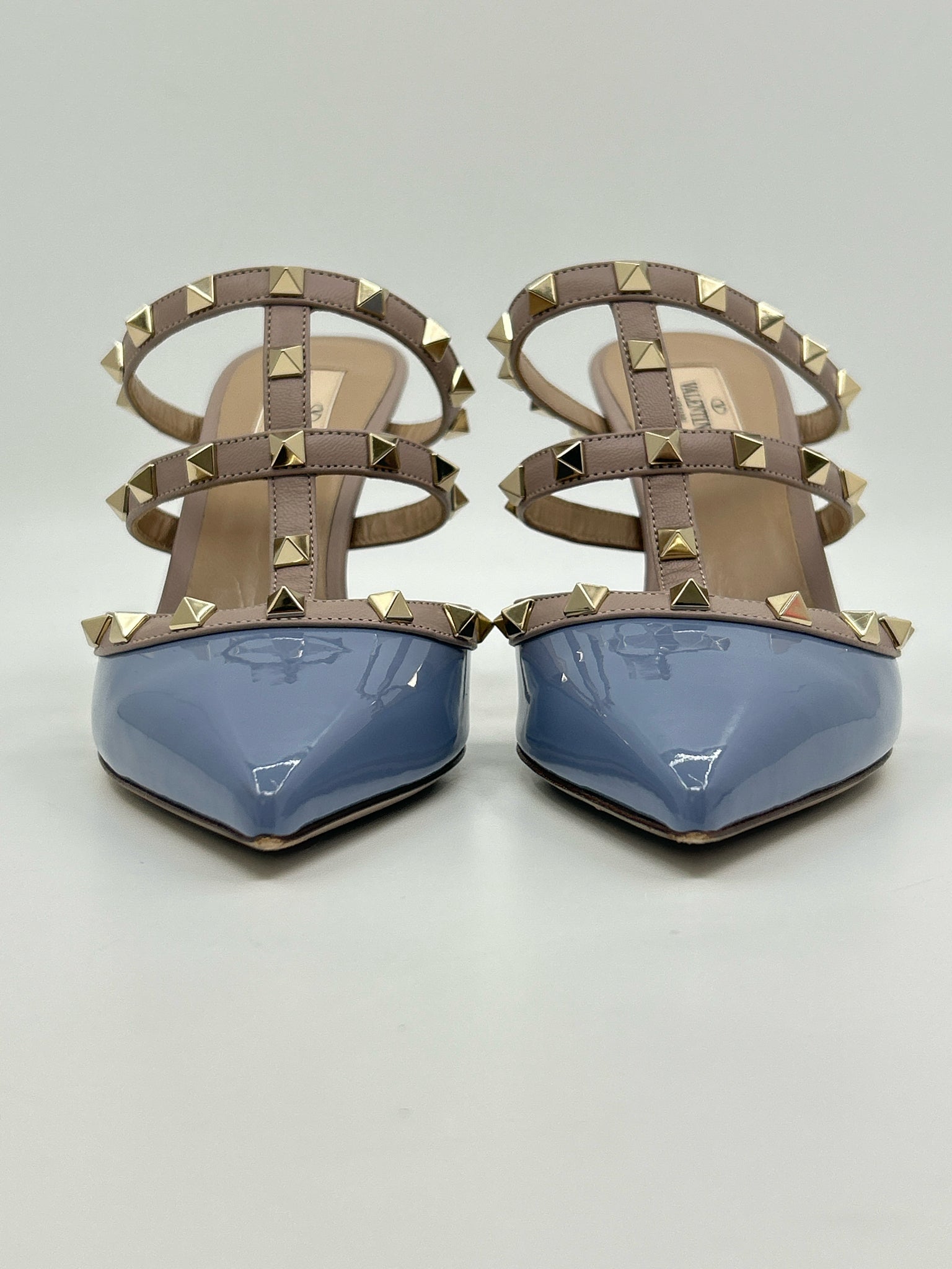 VALENTINO Size 39 Blue & Nude Women Sandal