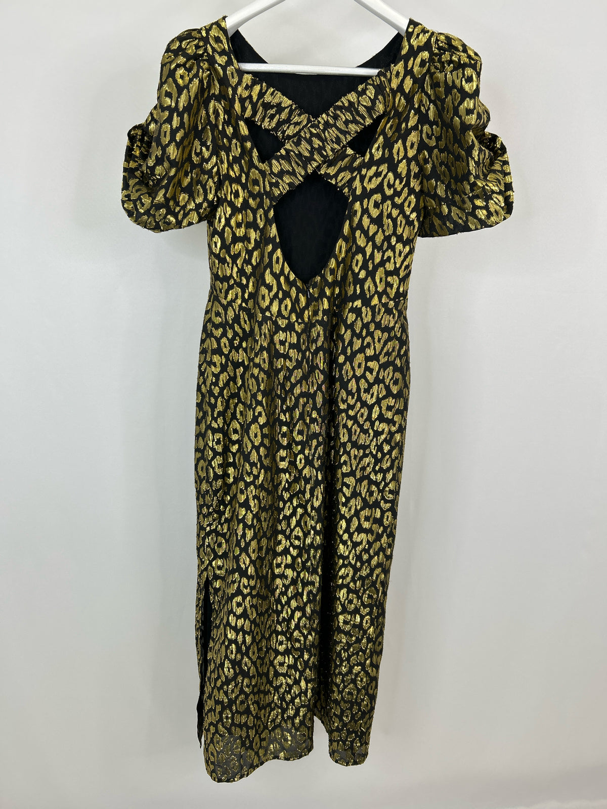 TOPSHOP Size 6 Black & Yellow Women Dress