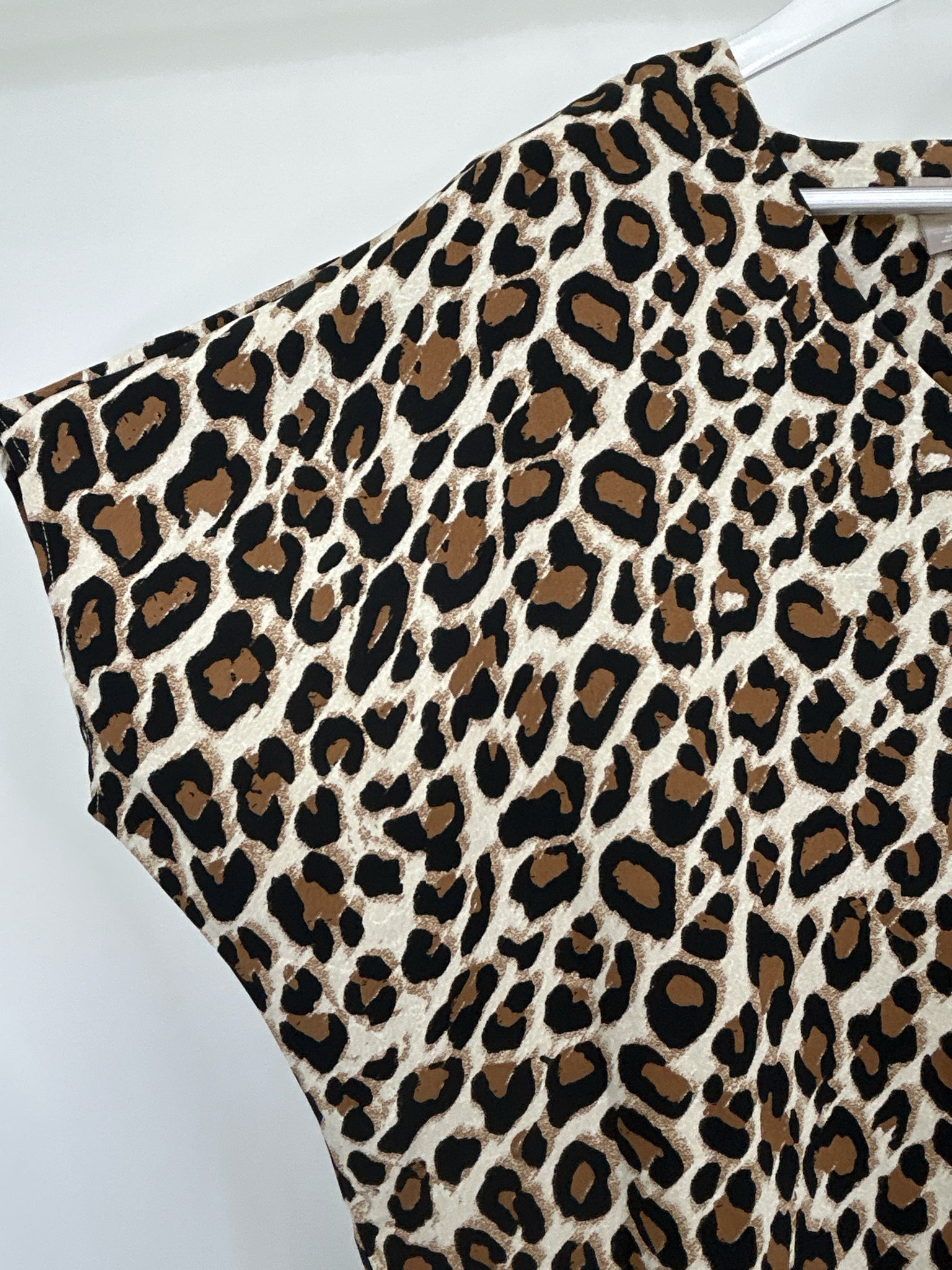CHICO'S Size 8/10 WHITE AND BROWN Women Tunic