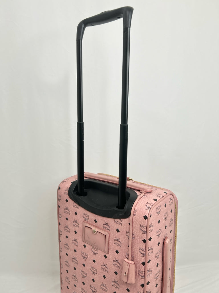 MCM Pink Ottomar Cabin Trolly Luggage Authenticated
