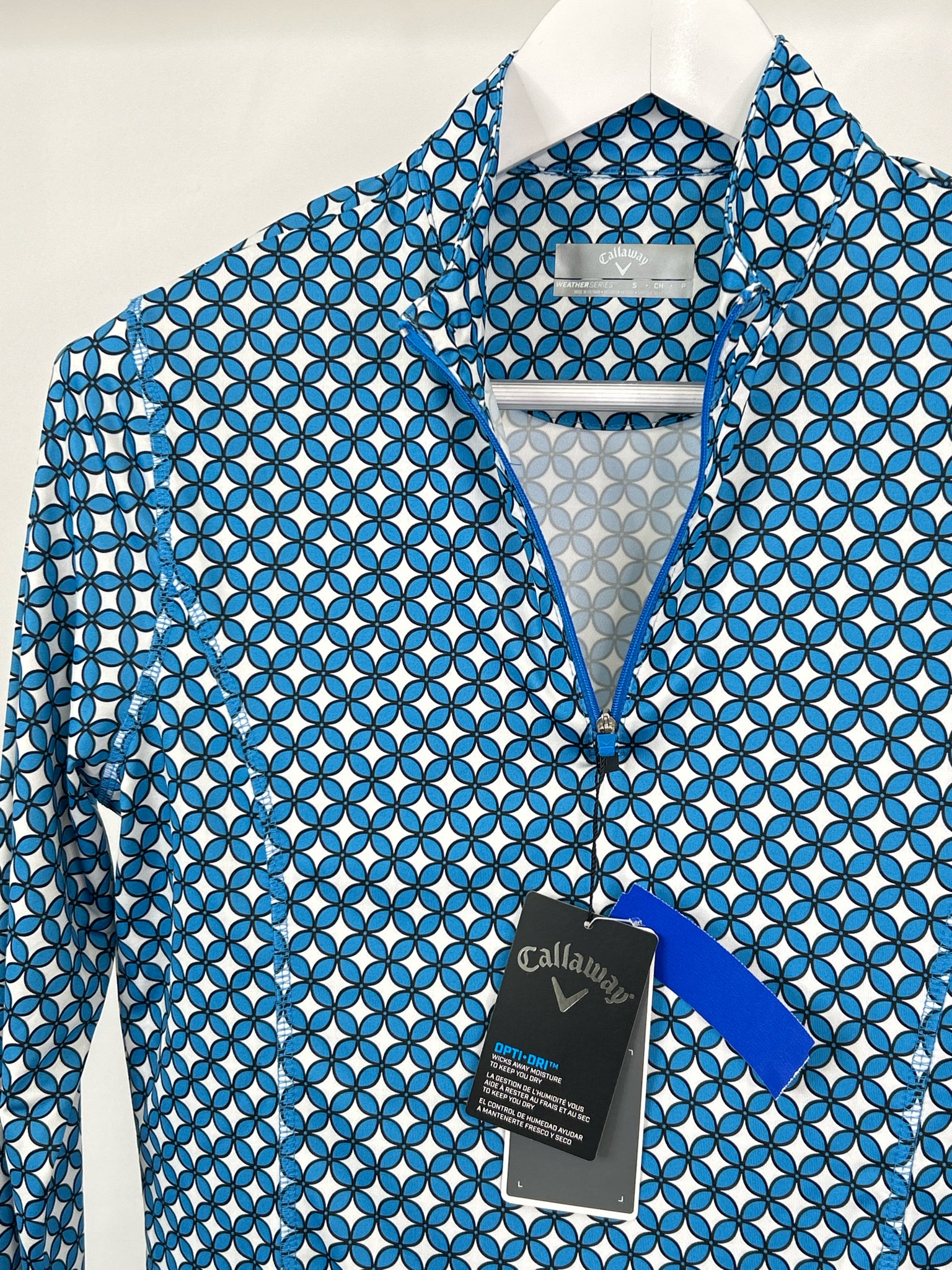 CALLAWAY Size S Blue Print Women Top