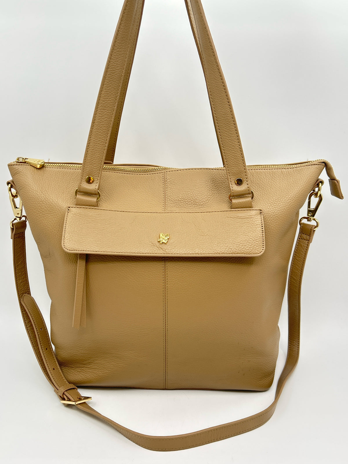 ORA DELPHINE Beige Women Tote