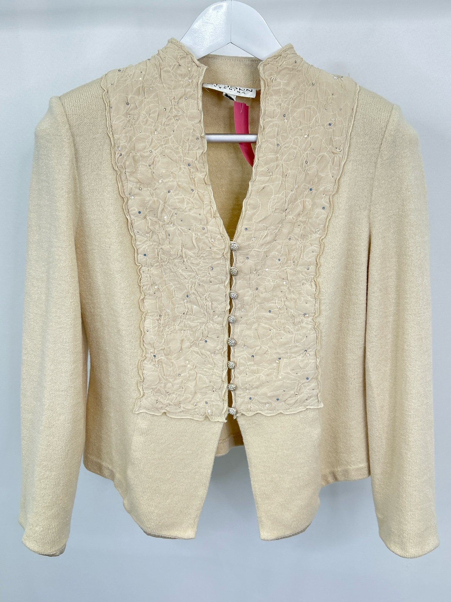 ST JOHN EVENING Size 8 Cream Women Jacket