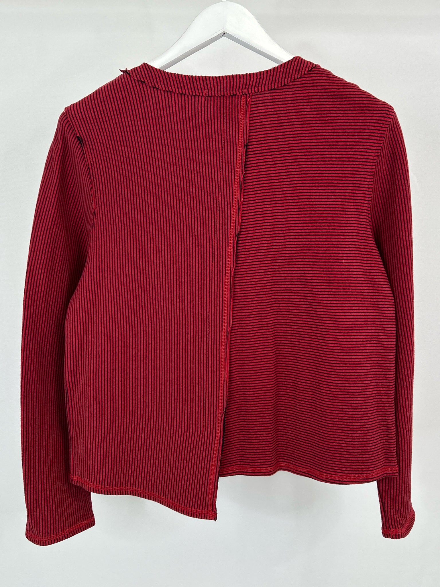 HABITAT Size S Red and Black Women Cardigan NWT