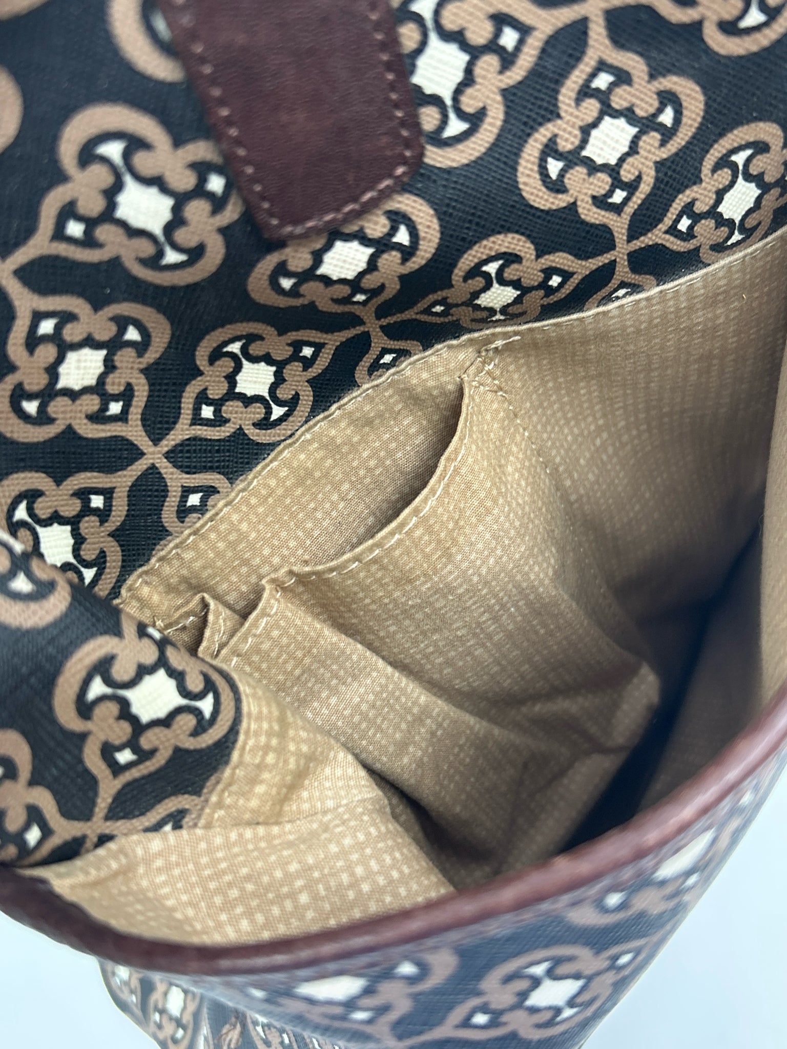 BRIGHTON Brown Print Women Tote