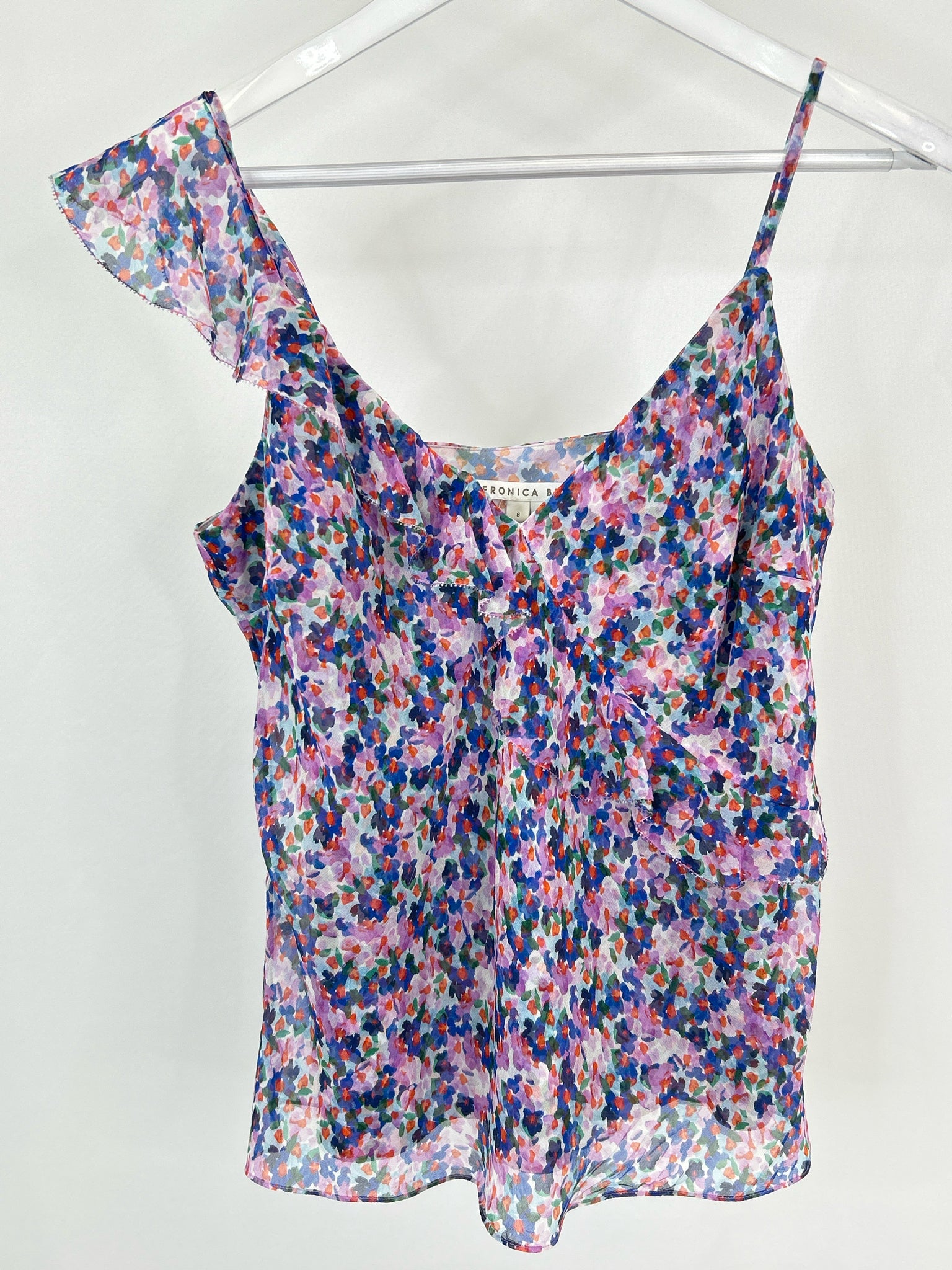 VERONICA BEARD Size 8 Blue floral Women Camisole
