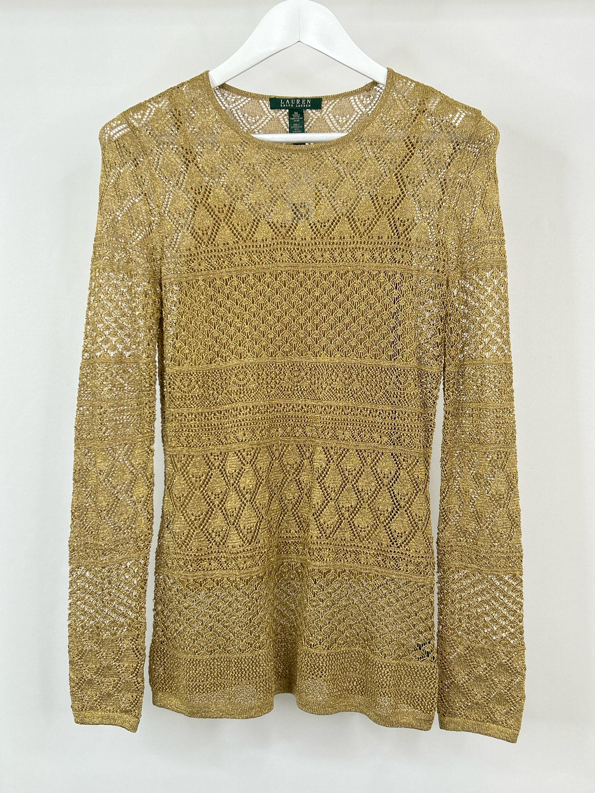 Lauren Ralph Lauren Size M gold metallic Women Sweater