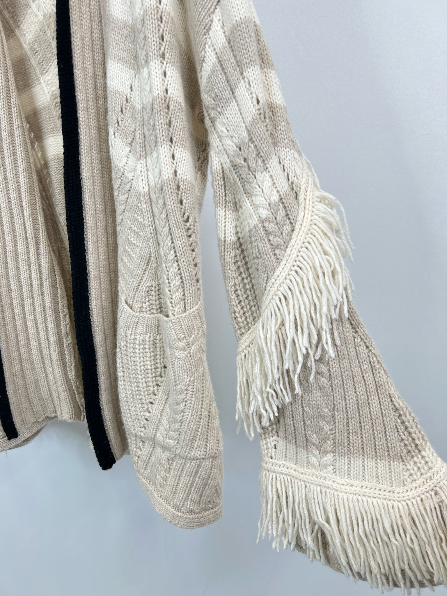 NAADAM Size M Beige & Ivory Women Cardigan