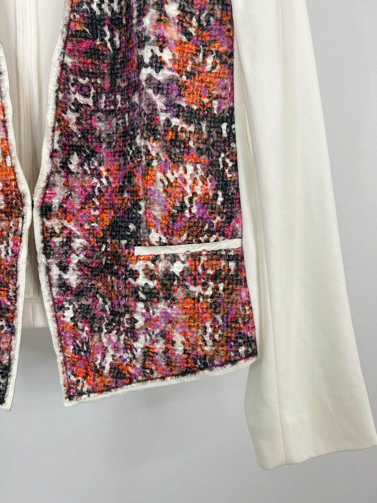 ELIE TAHARI Size 14 IVORY PRINT Women Blazer