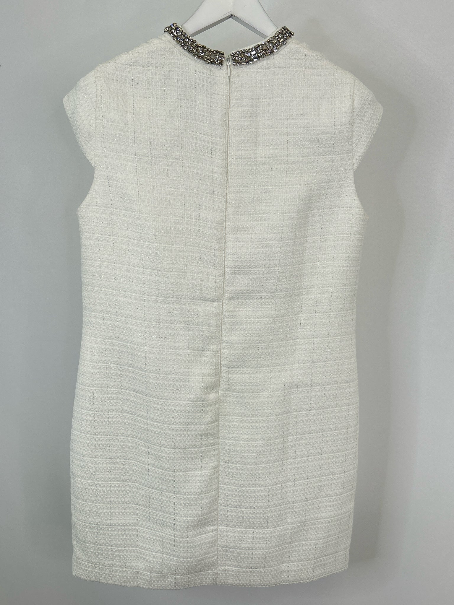 White House Black Market Size 10 White Women Dress
