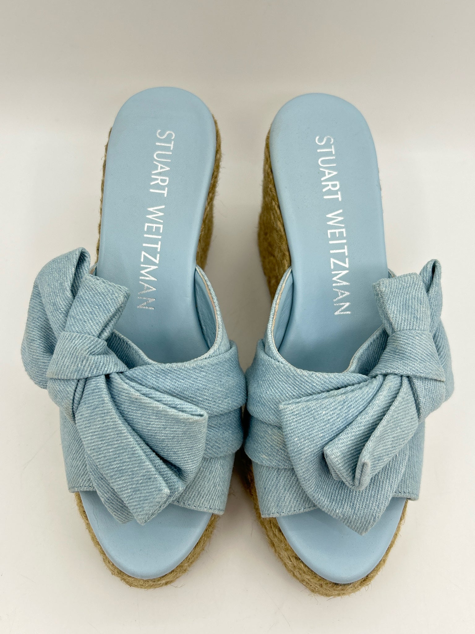 STUART WEITZMAN Size 7.5B BLUE DENIM Women Sandal