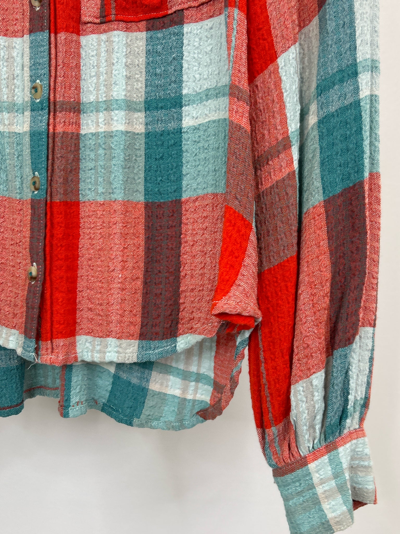 PILCRO Size XS RED AND TEAL Women Shirt