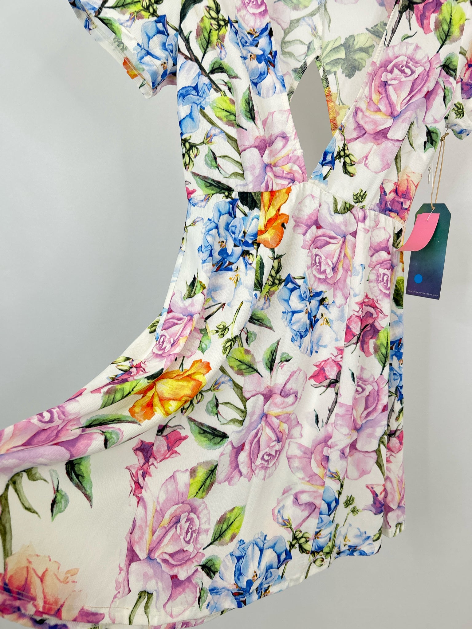SHOW ME YOUR MUMU NWT Size L White Floral Women Dress