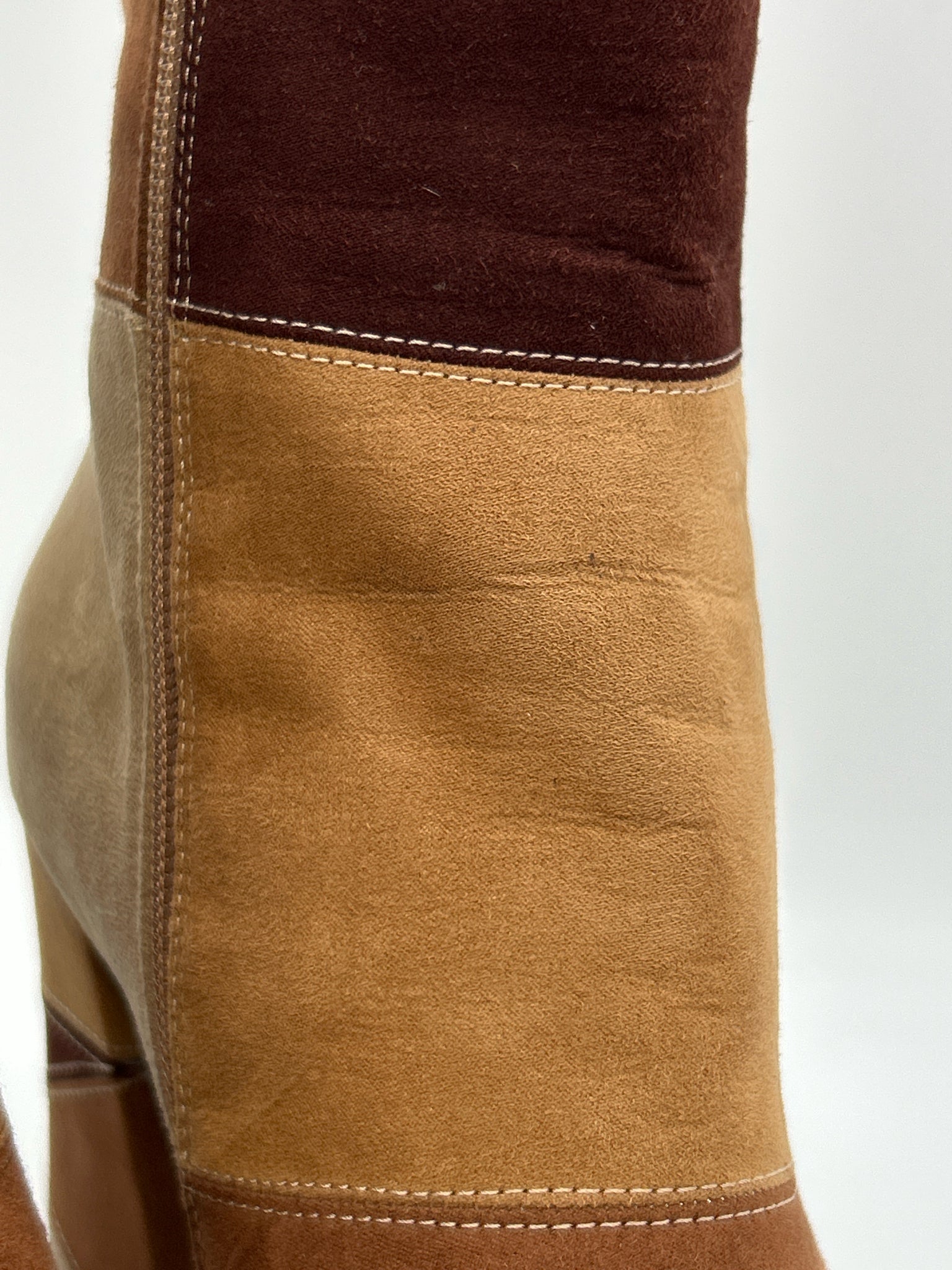 MADDEN GIRL Size 10M BROWN AND BEIGE Women Booties