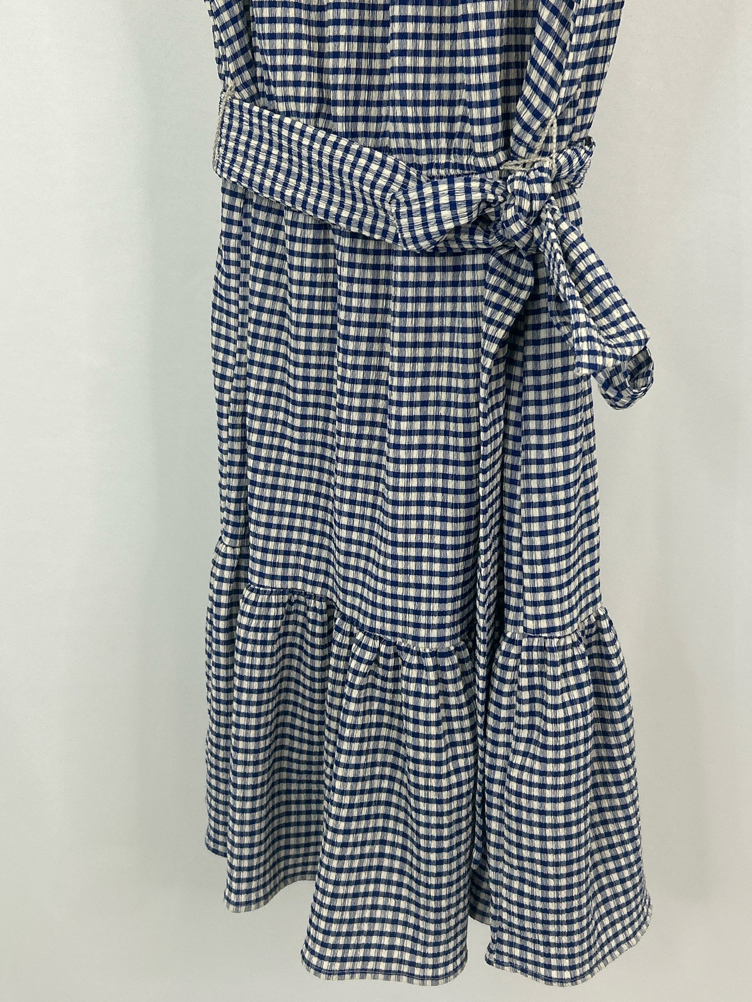 ANNE KLEIN Size 6 Blue and Ivory Women Dress