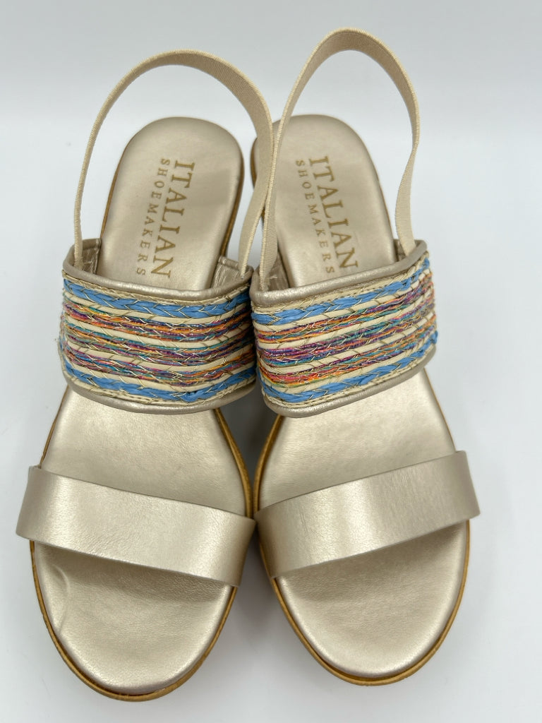 ITALIAN SHOEMAKERS Size 8.5M Gold Women's Sandal