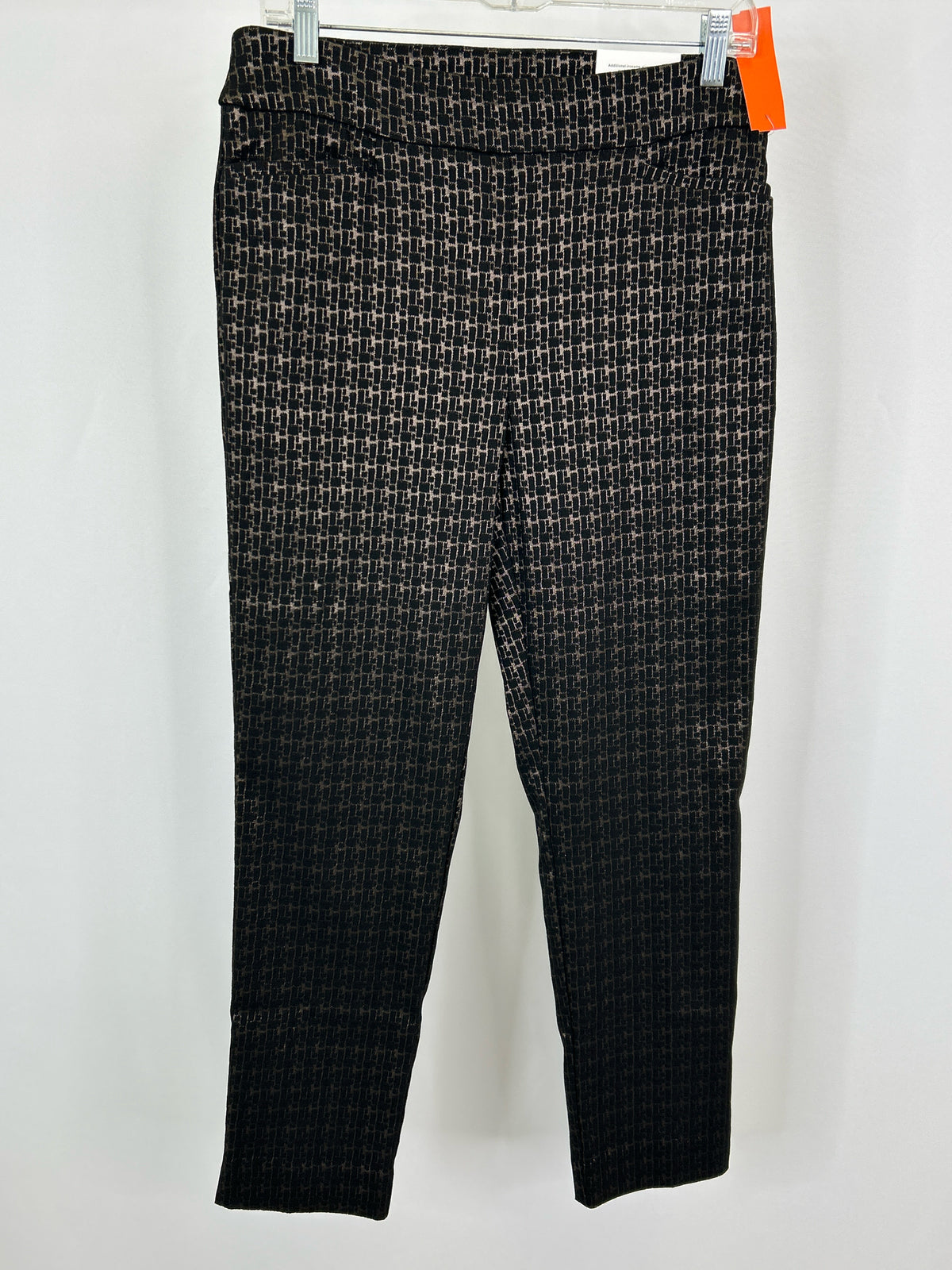 CHICO'S Size 8R Black Print Women Pants NWT
