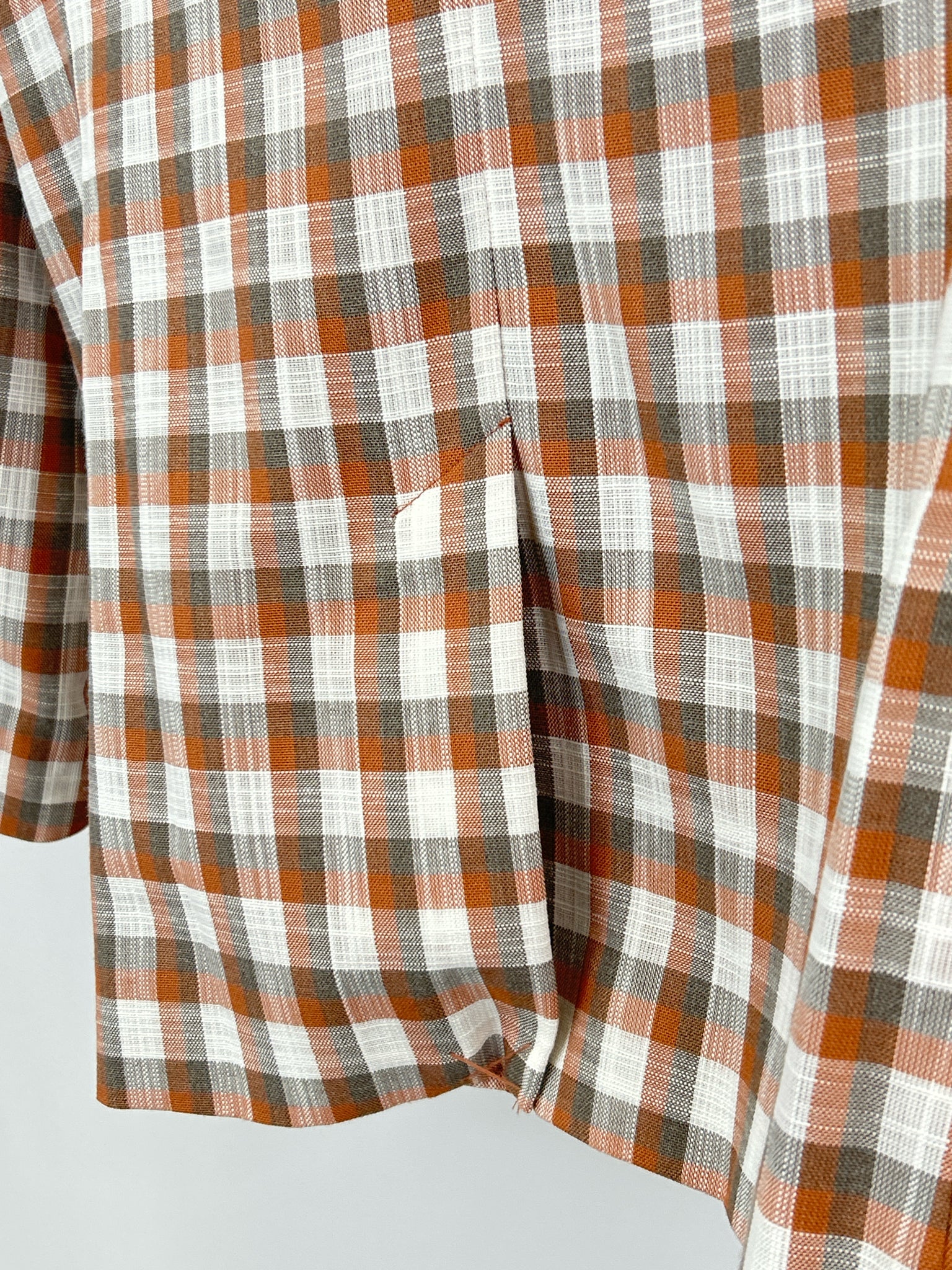 NINE WEST Size M Orange plaid Women Blazer