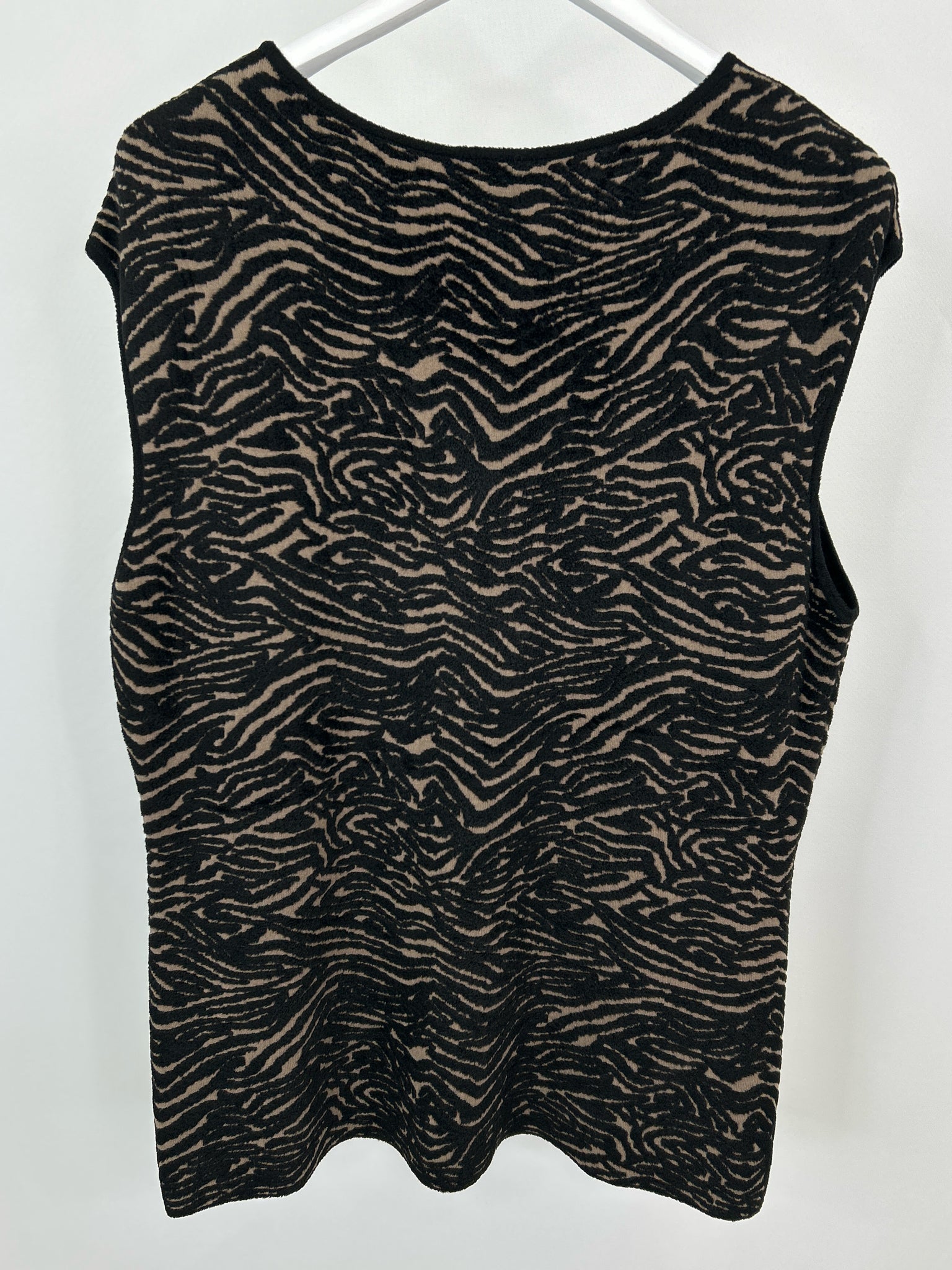 ESCADA Size XL Black Print Women 2-piece Set
