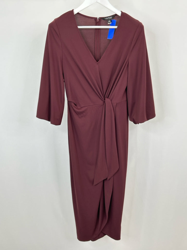 Lauren Ralph Lauren Size 6 Burgundy Women's Dress