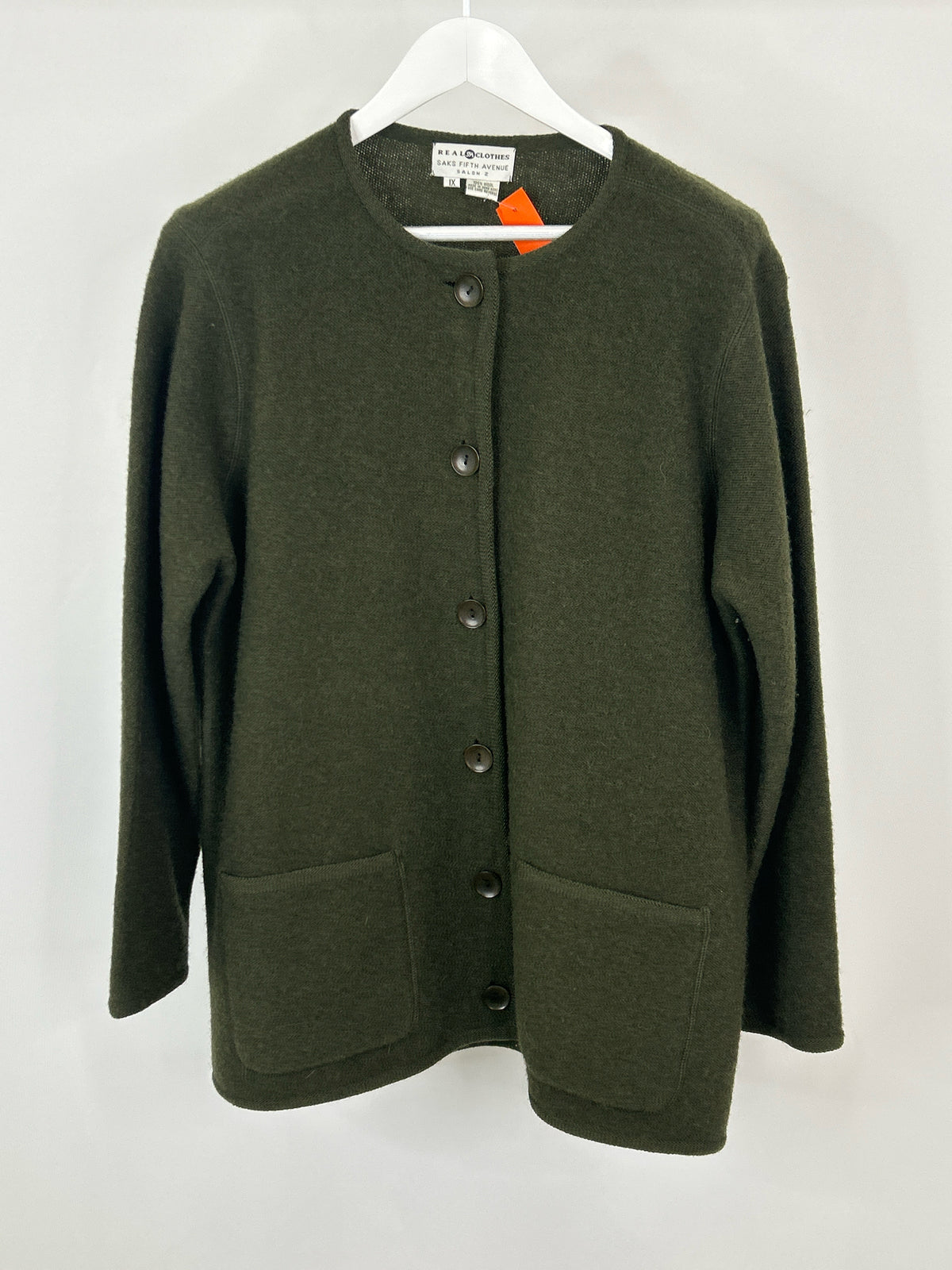 SAKS FIFTH AVENUE Size 1X Green Women Cardigan