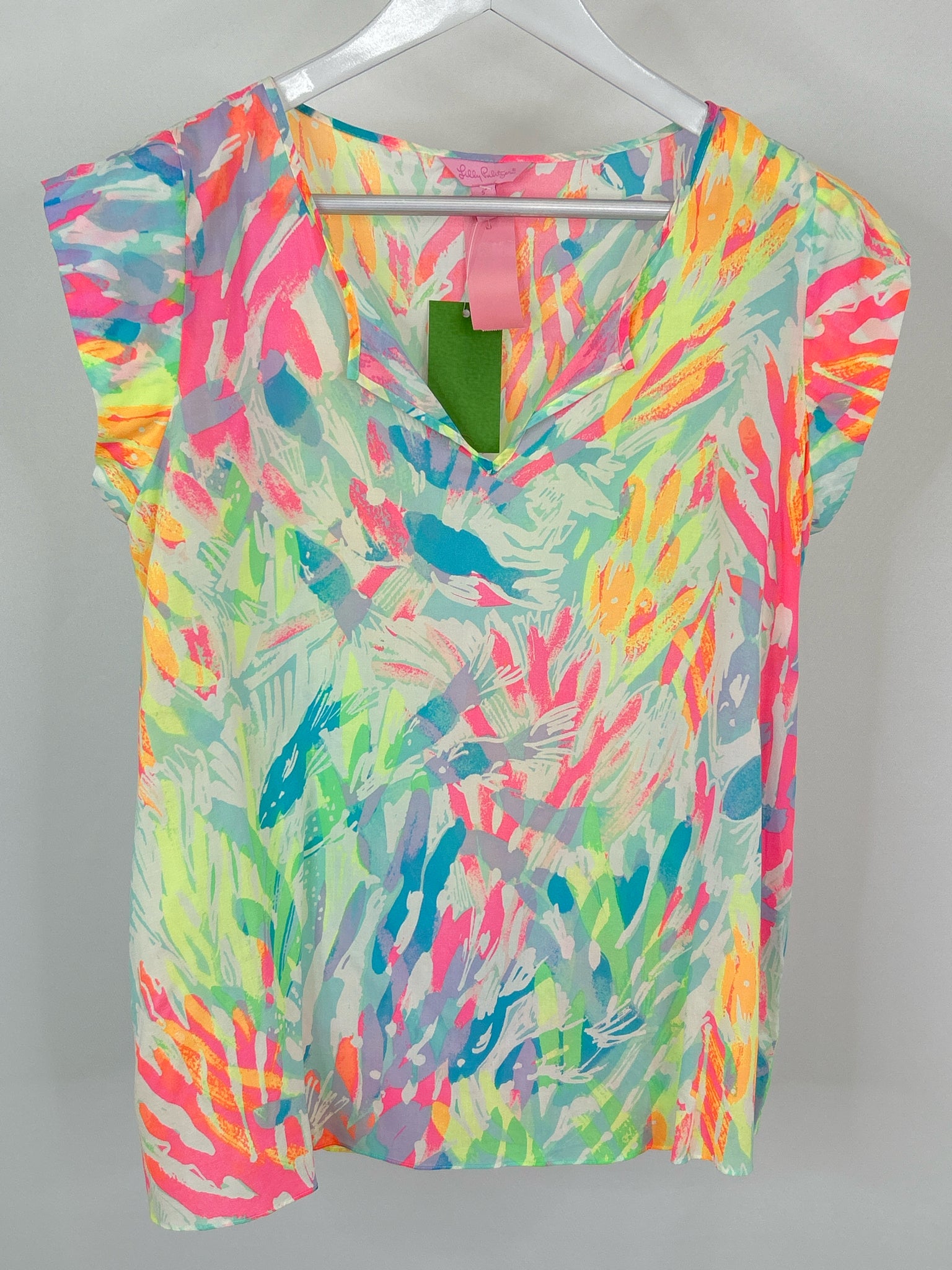 LILLY PULITZER Size S Pink Print Women Top NWT