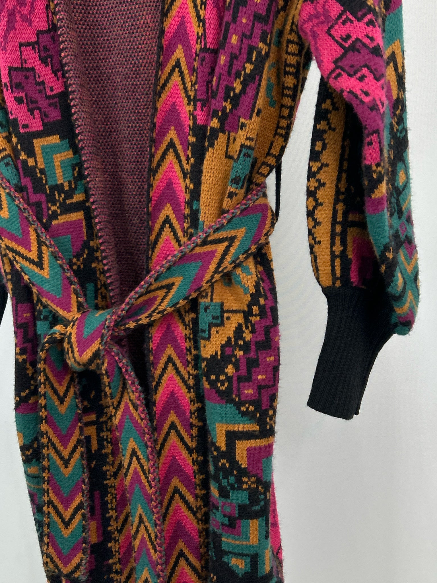 FARM RIO Size M Pink and Black Women Cardigan