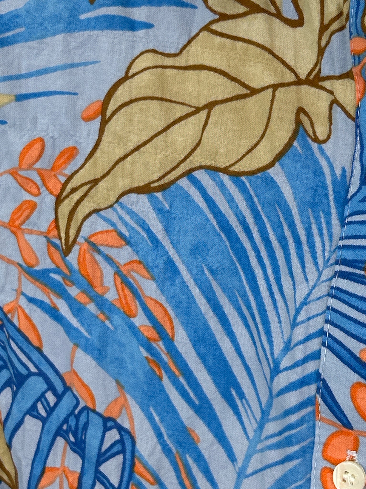 J MCLAUGHLIN Size L Blue Print Women's Shirt