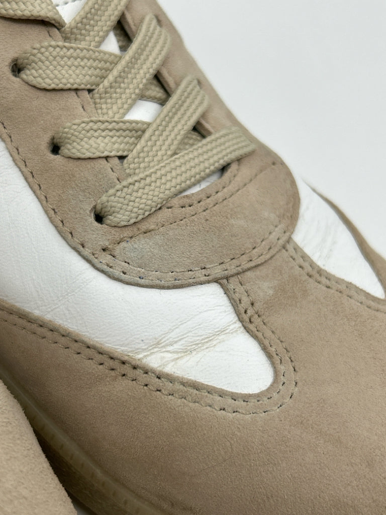 GABOR Size 10.5 BEIGE AND WHITE Women's Sneakers