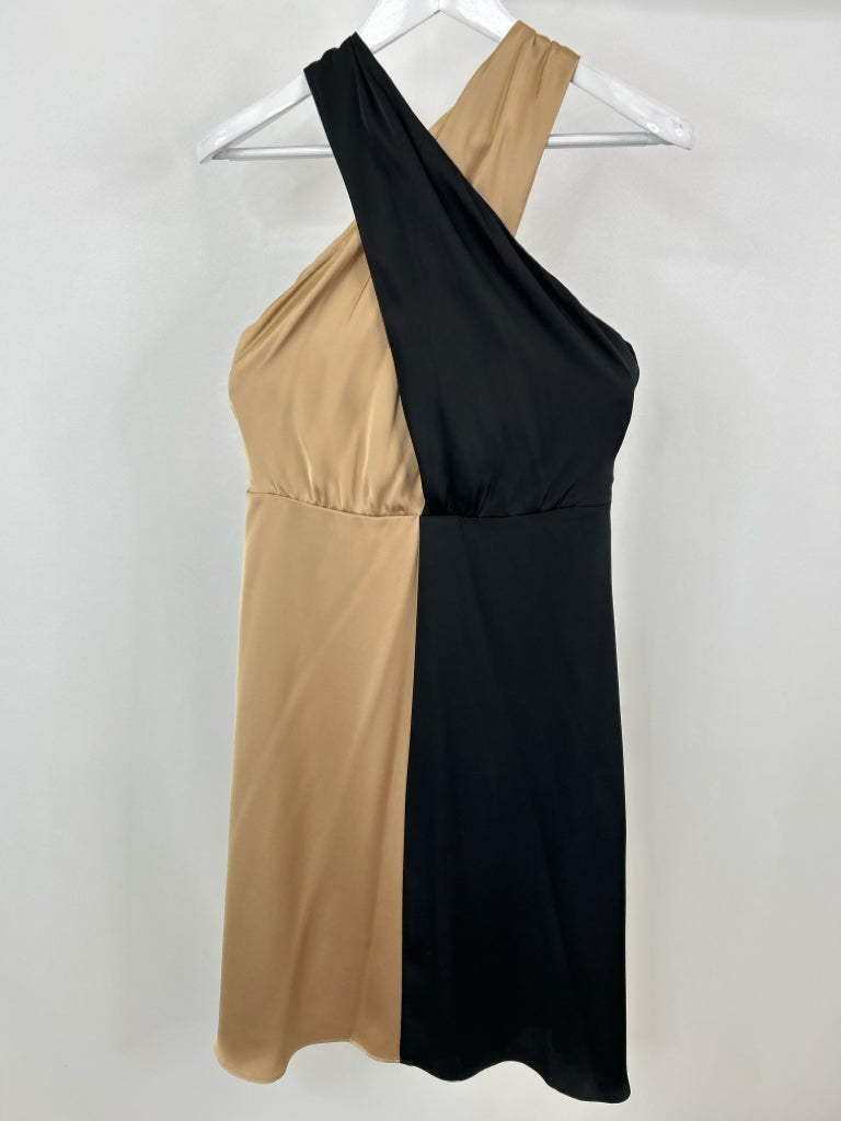 ANN TAYLOR Size 4P BLACK AND TAN Dress