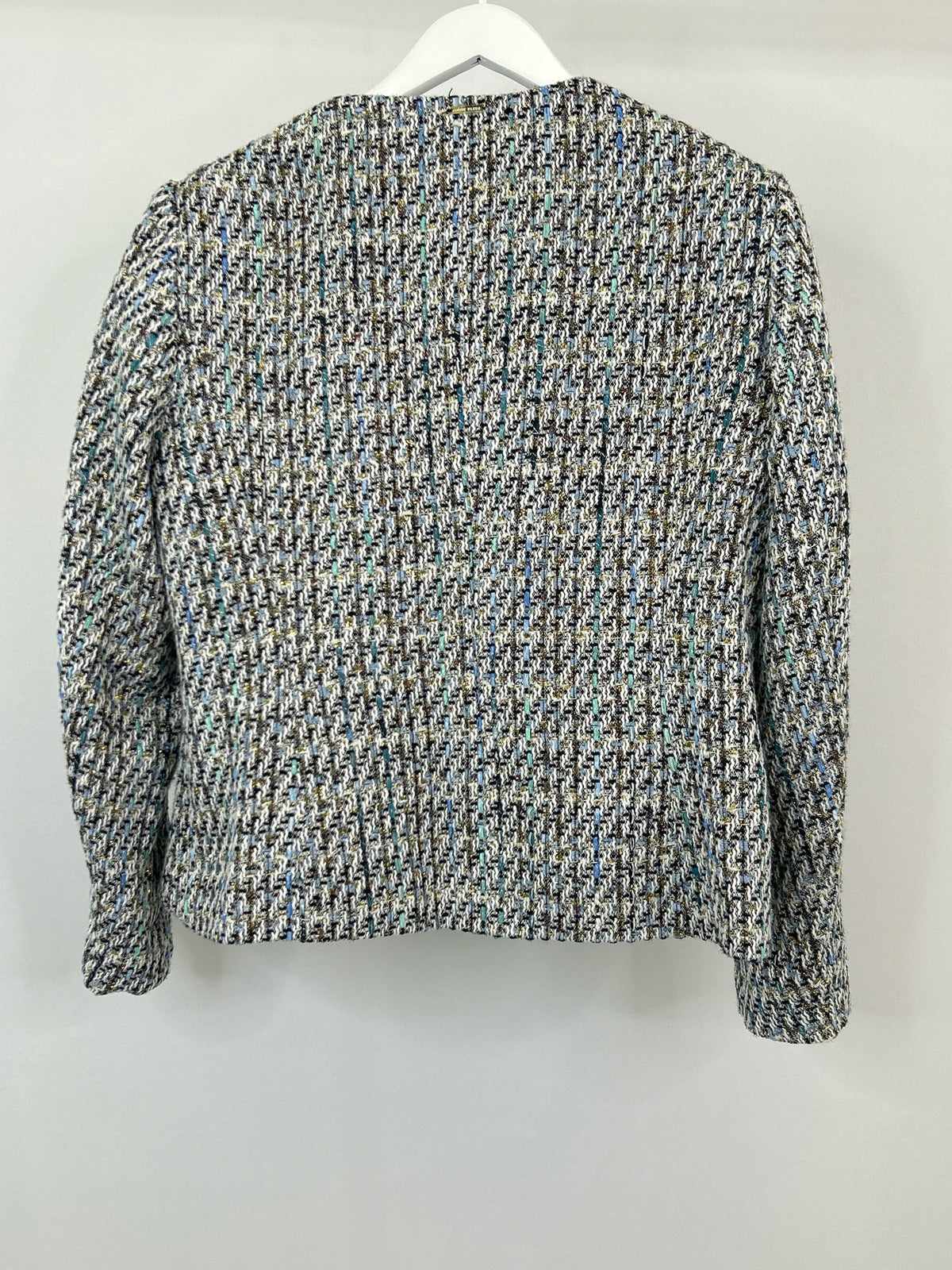 ANNE KLEIN Size L Blue & Black Women Jacket