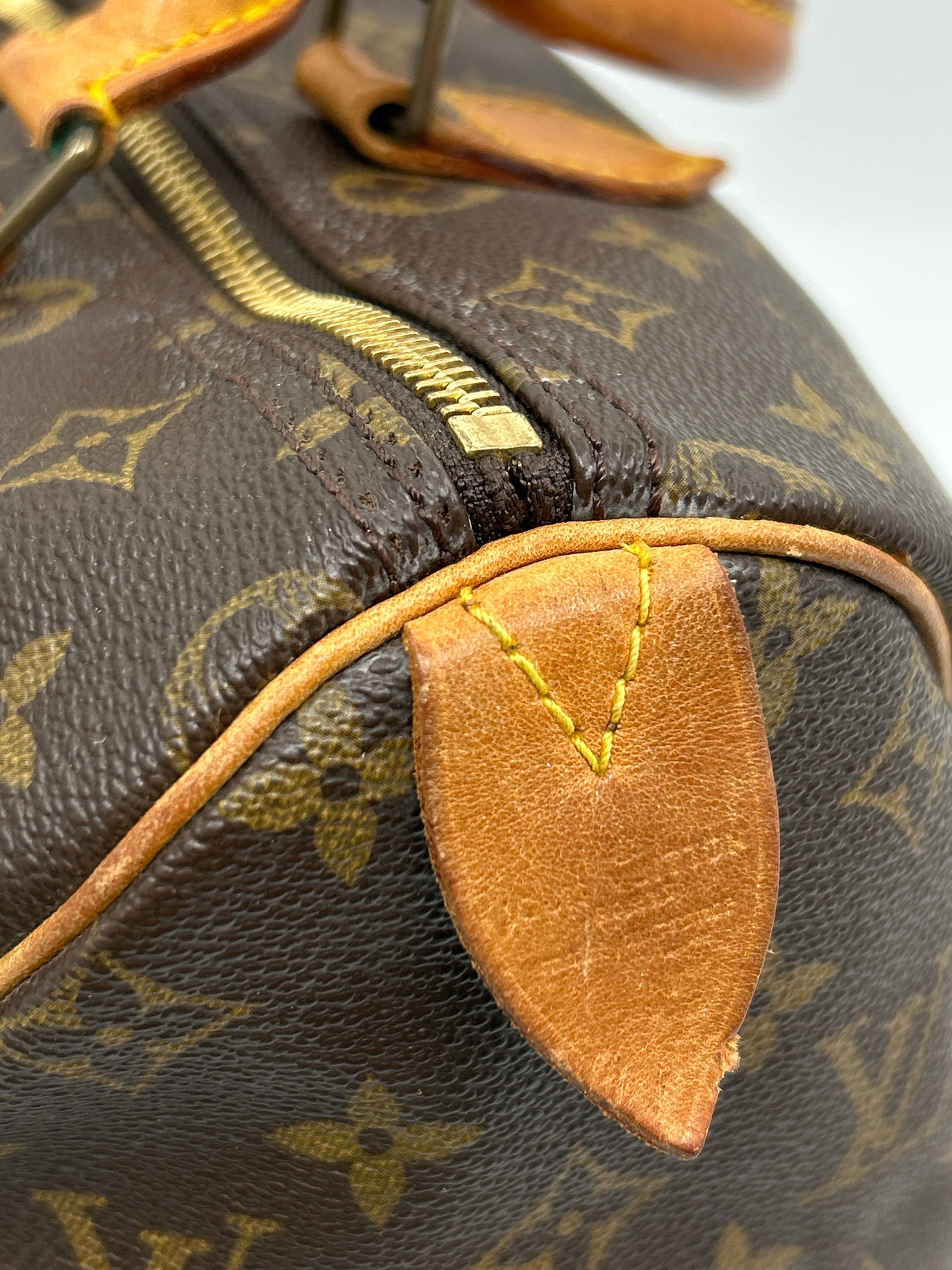 LOUIS VUITTON Brown Speedy 30 Women Purse