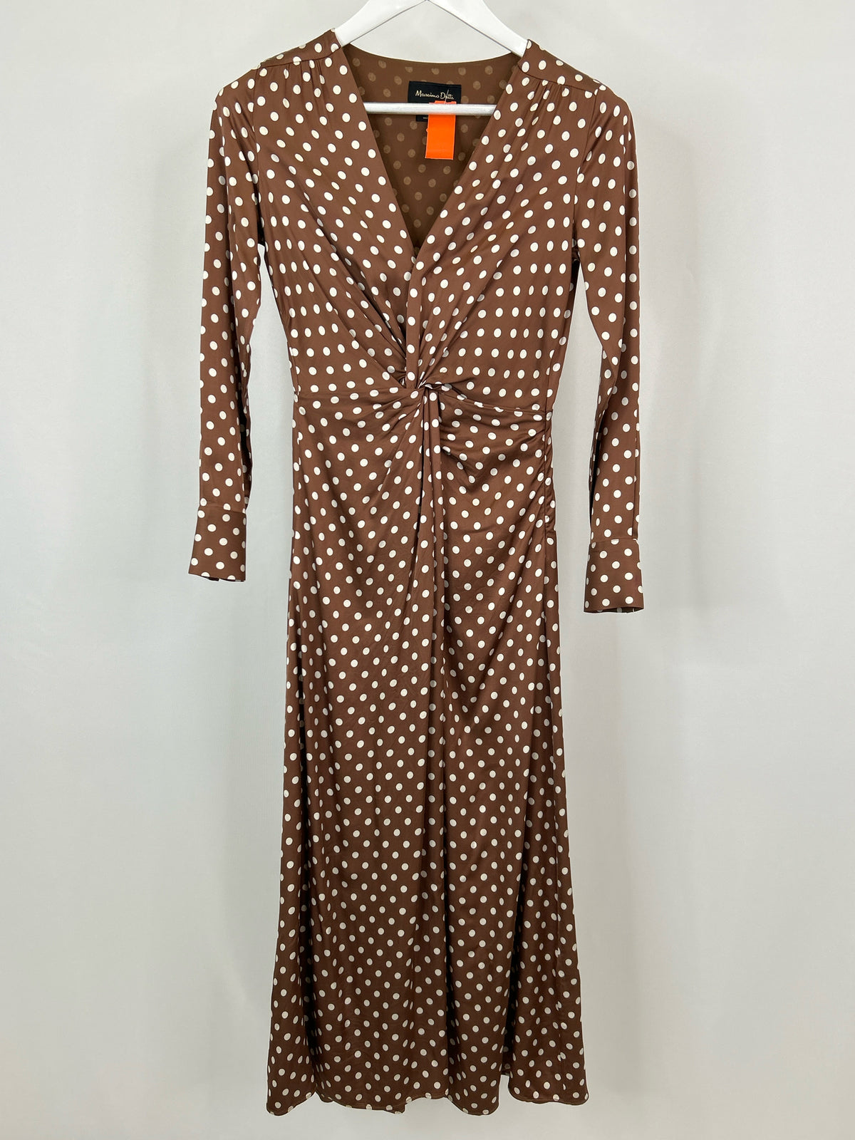 MASSIMO DUTTI Size 2 Brown and White Women Dress