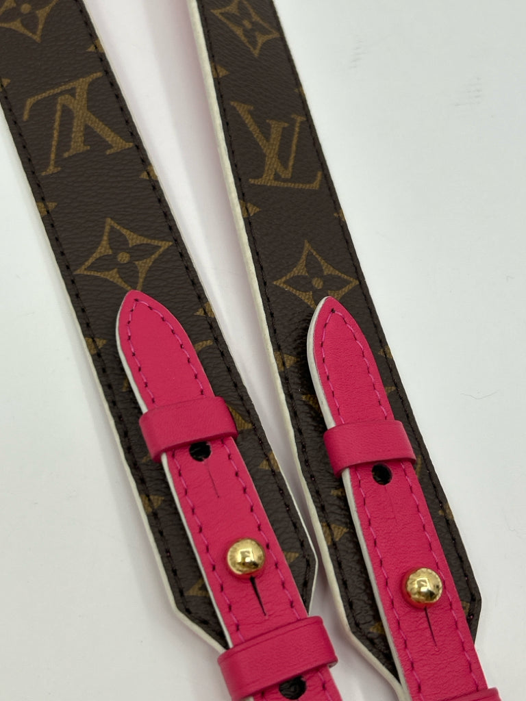 LOUIS VUITTON Brown Print Purse Strap