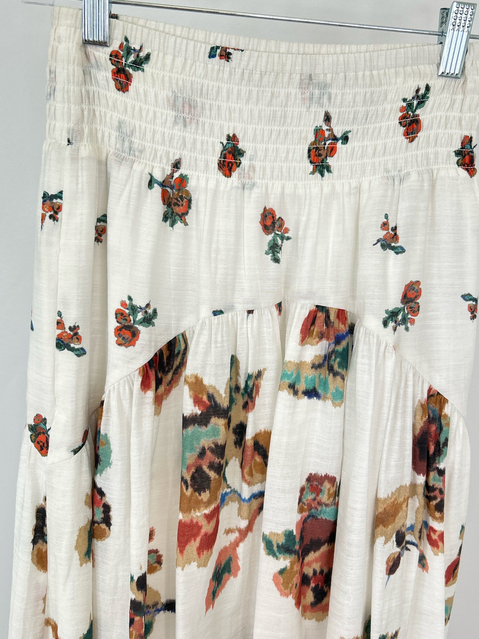 VINCE Size XS White Floral Women Skirt