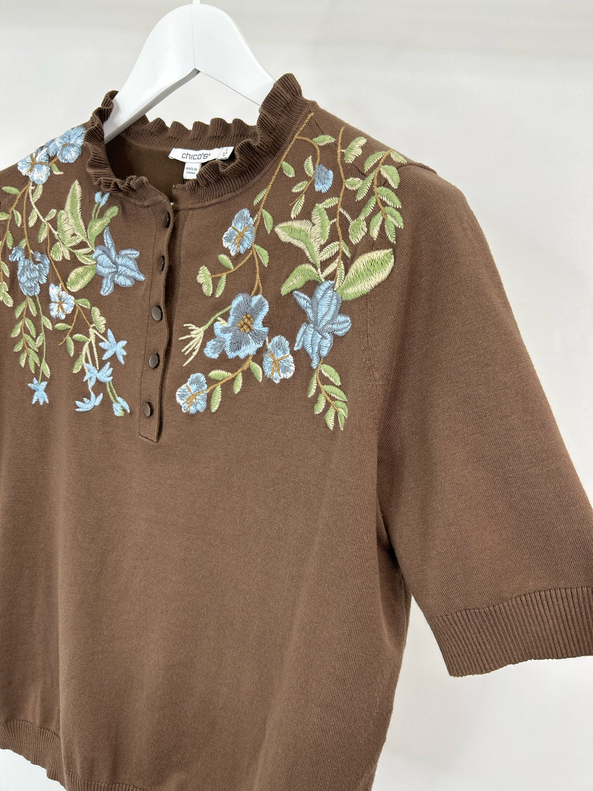 CHICO'S Size M Brown Women Sweater