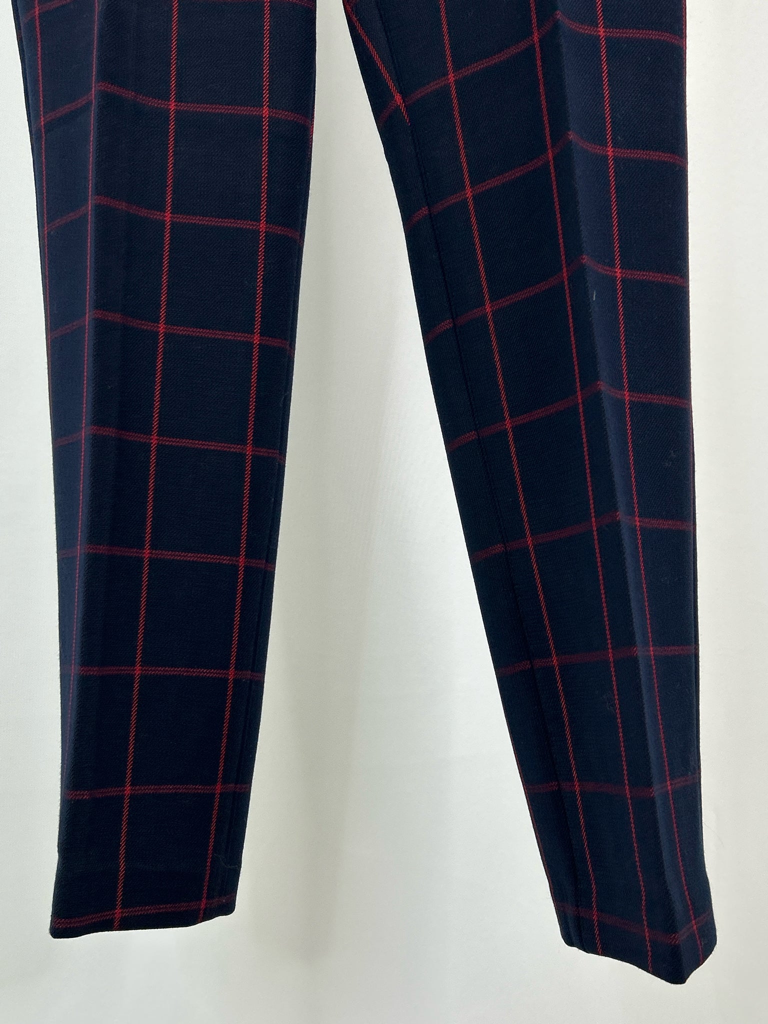 ANN TAYLOR NWT Size 4 Navy Plaid Women Pants NWT