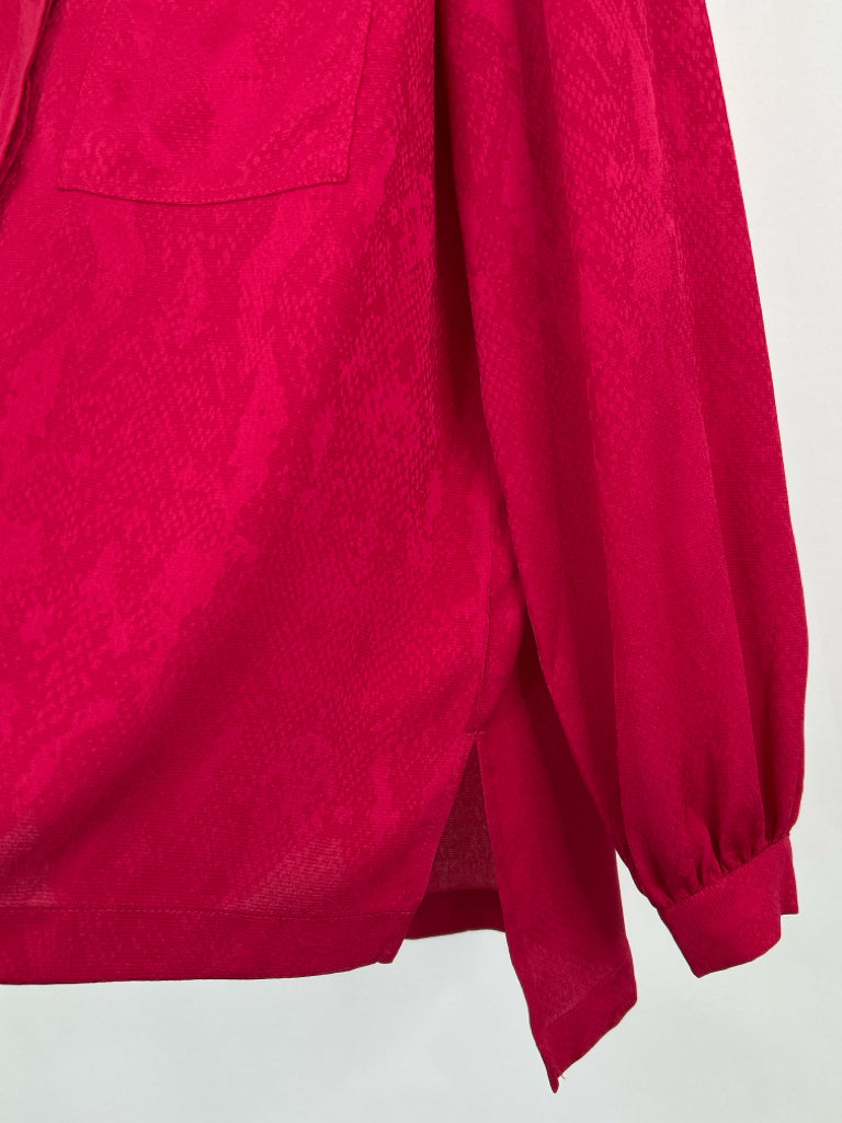 White House Black Market Size S Fuchsia Women's Blouse