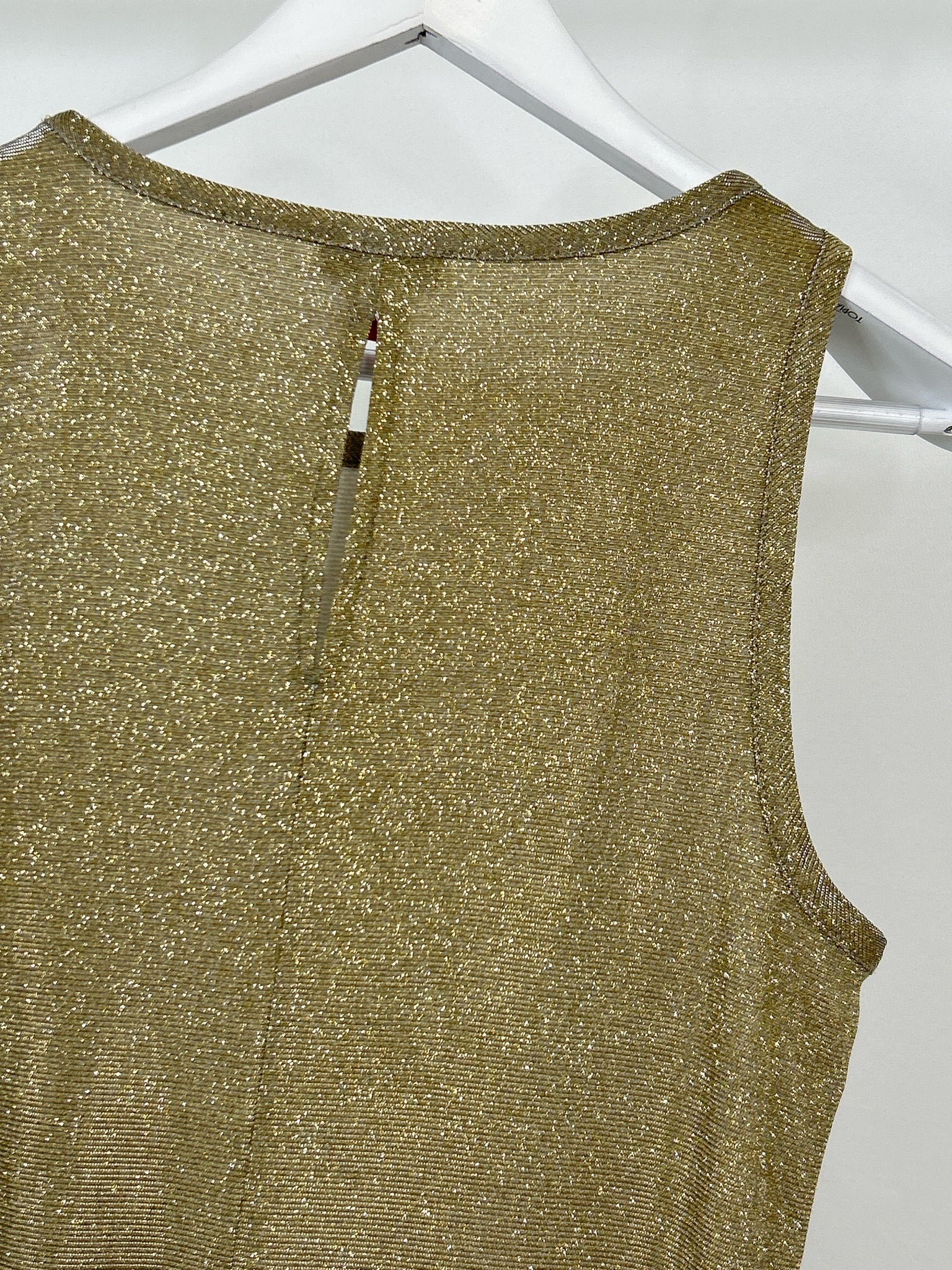 VINCE CAMUTO Size M Gold Metallic Women Dress NWT