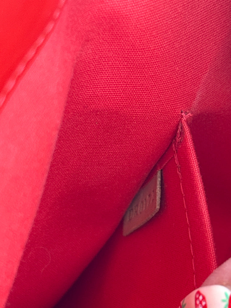 LOUIS VUITTON Red Orange Women's Purse