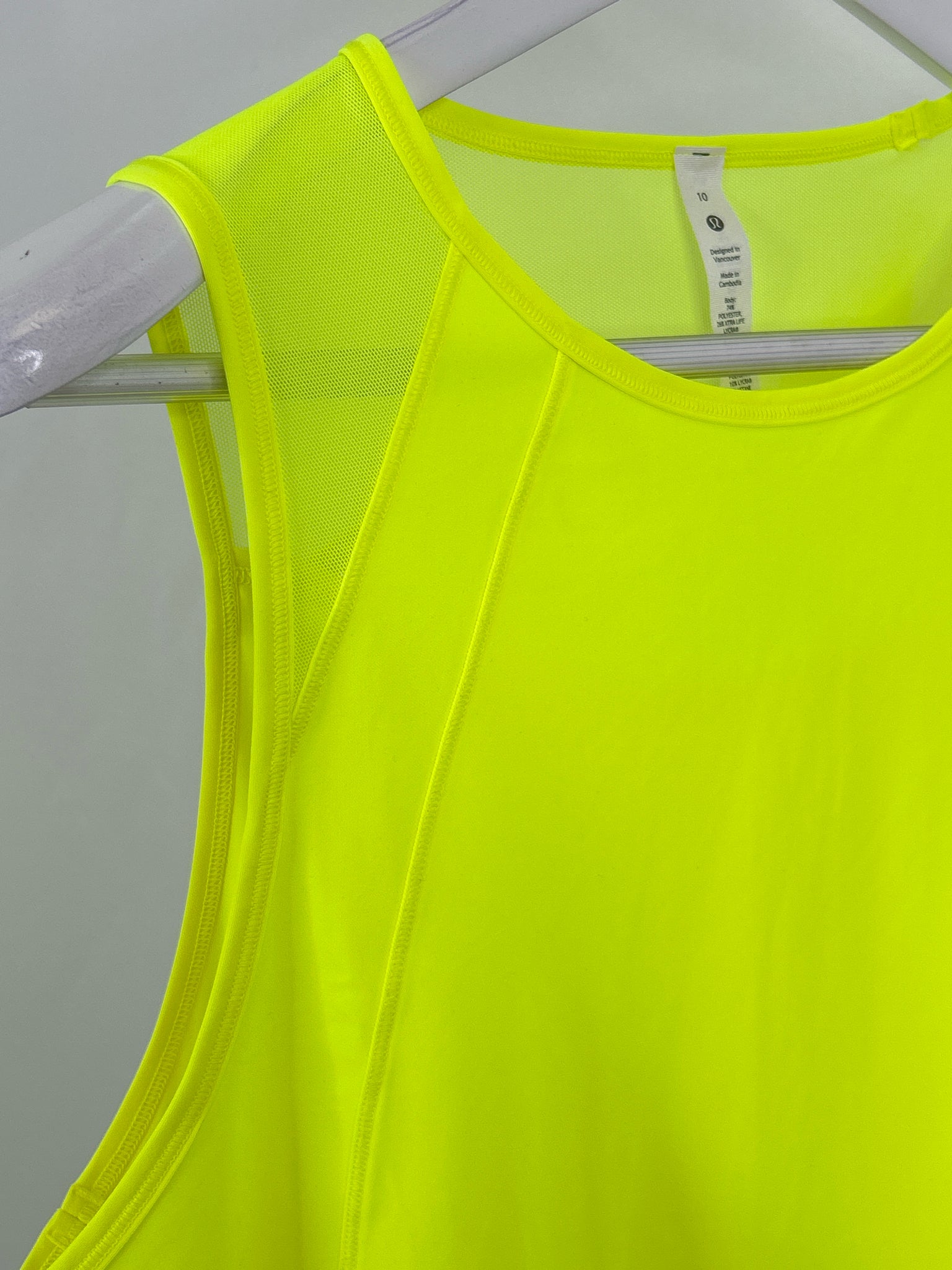 LULULEMON Size 10 neon yellow Women Tank Top