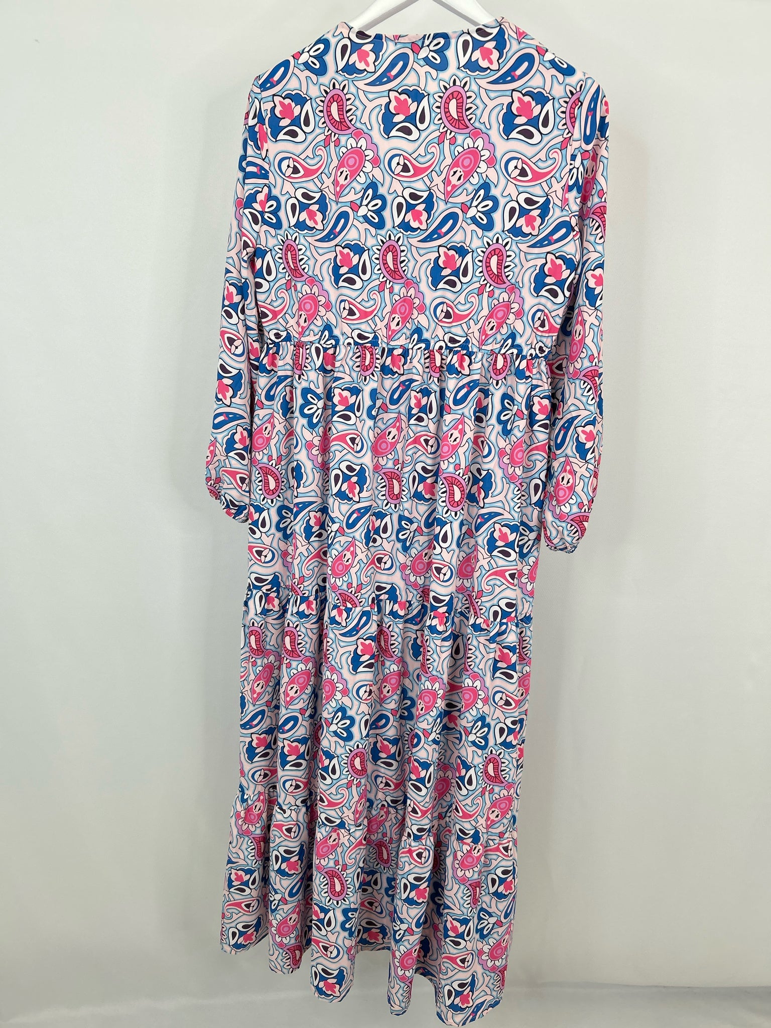 COLLECTION BY CEZELE Size M Blue and Pink Women Dress NWT