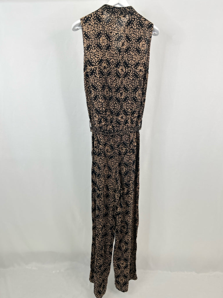 SOFT SURROUNDINGS Size M Black Print Bali Jumpsuit