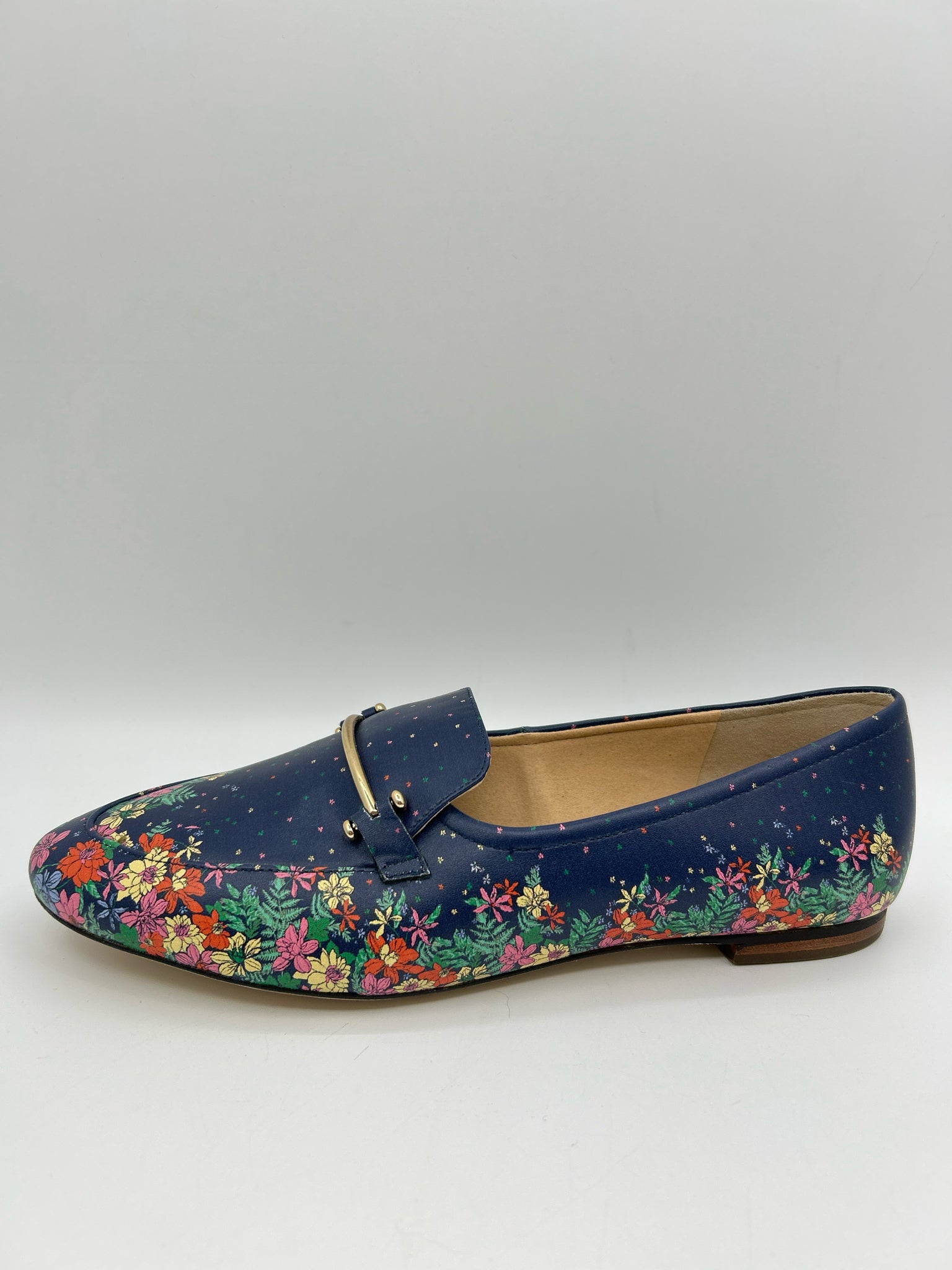 TALBOTS NWOB Size 10M NAVY FLORAL Women Loafer