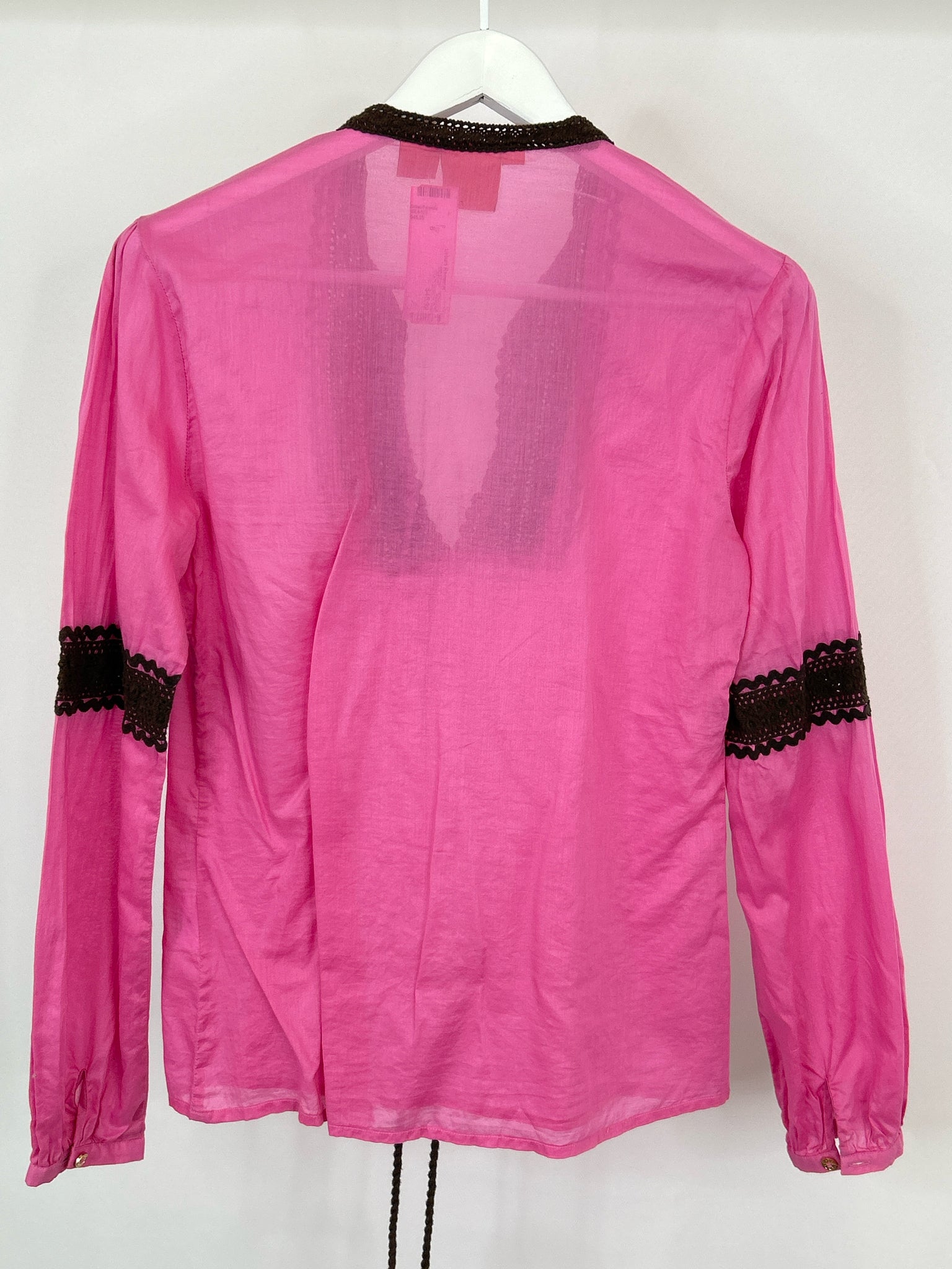 TORY BURCH Size 8 Pink and Brown Women Top